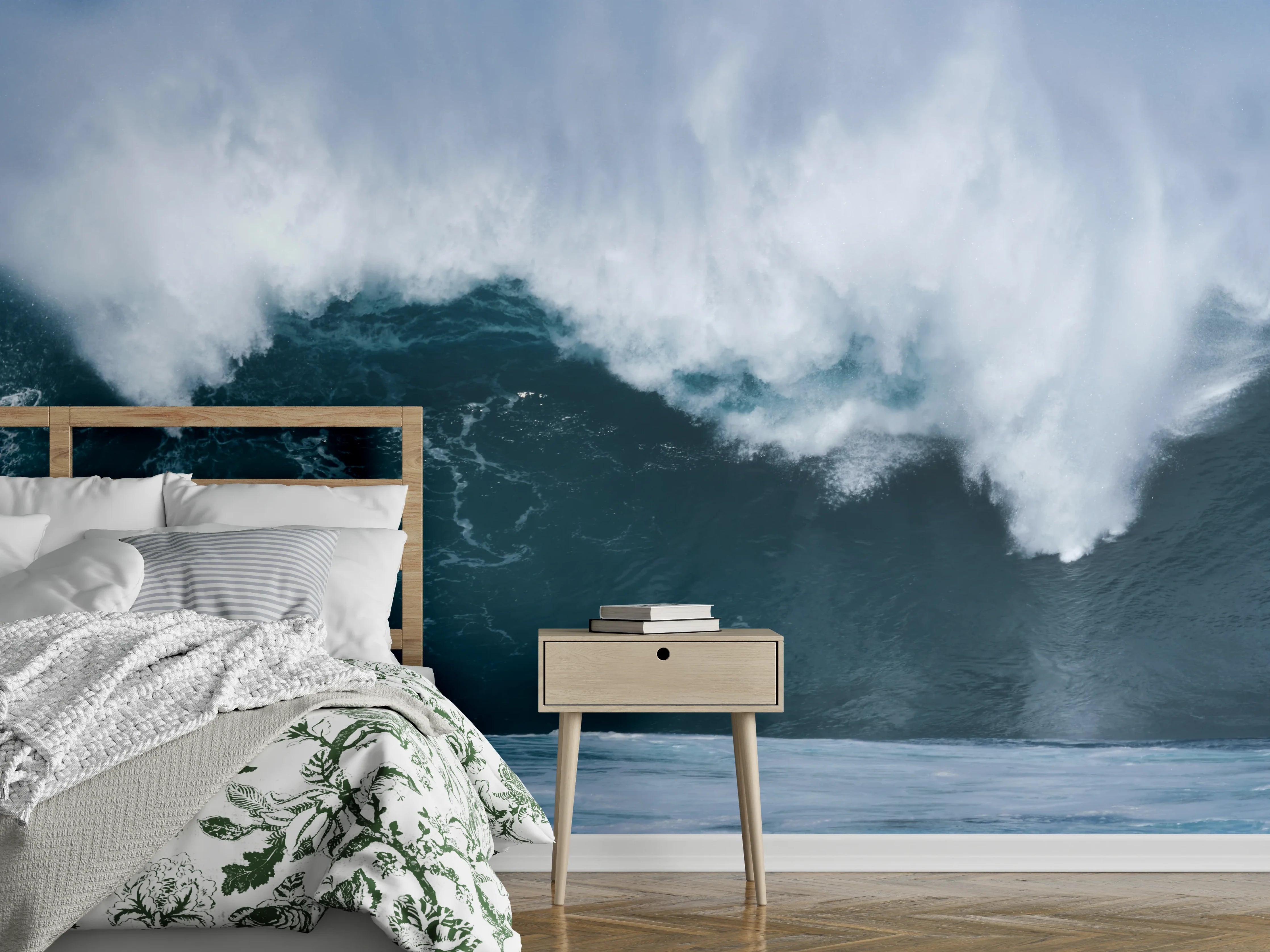 Wandverkleidung Schlafzimmer - Große Welle im Ozean