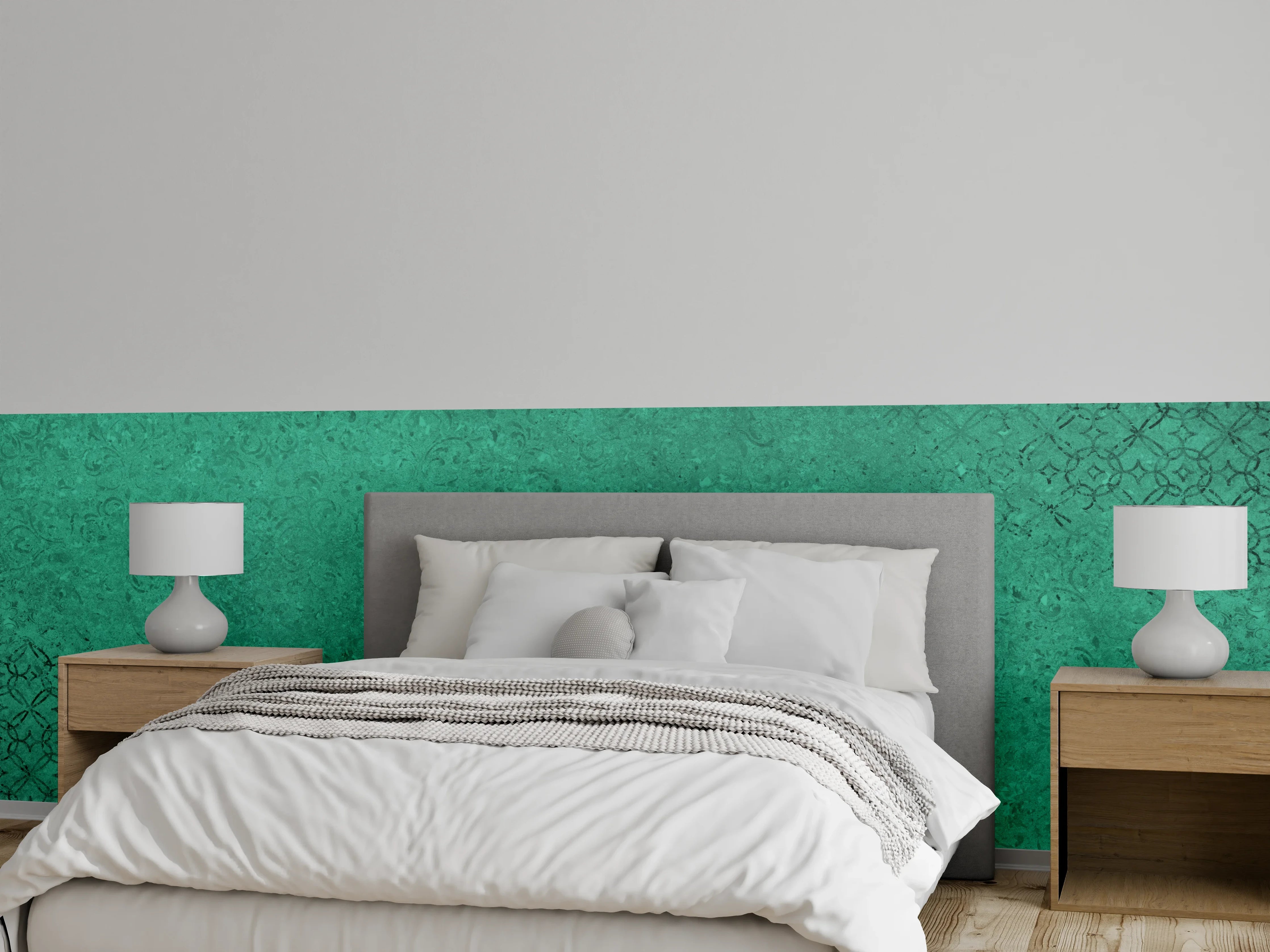 Wandverkleidung Schlafzimmer - Grün Vintage Wandtextur