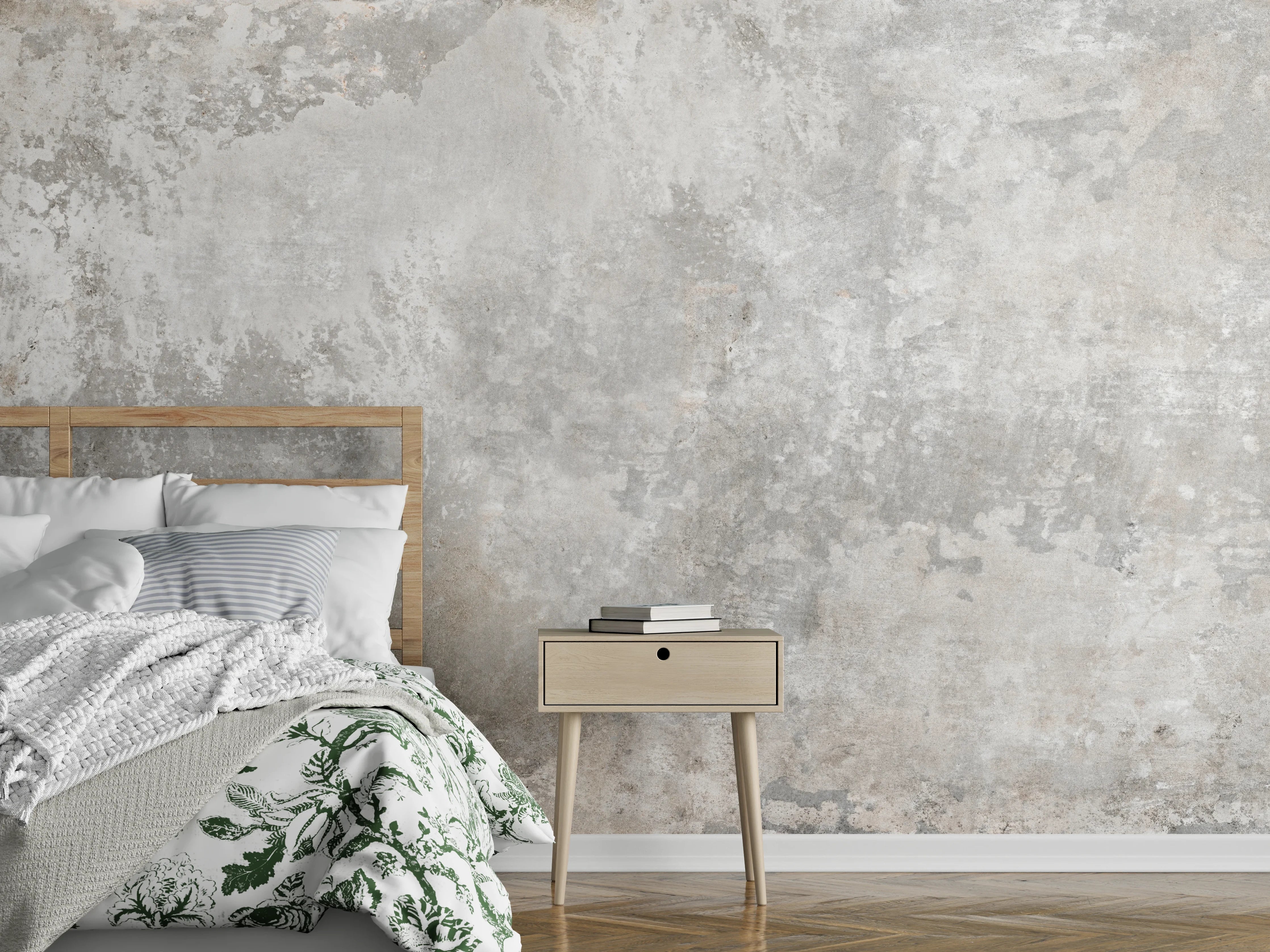 Wandverkleidung Schlafzimmer - Grunge Zement Wandtextur