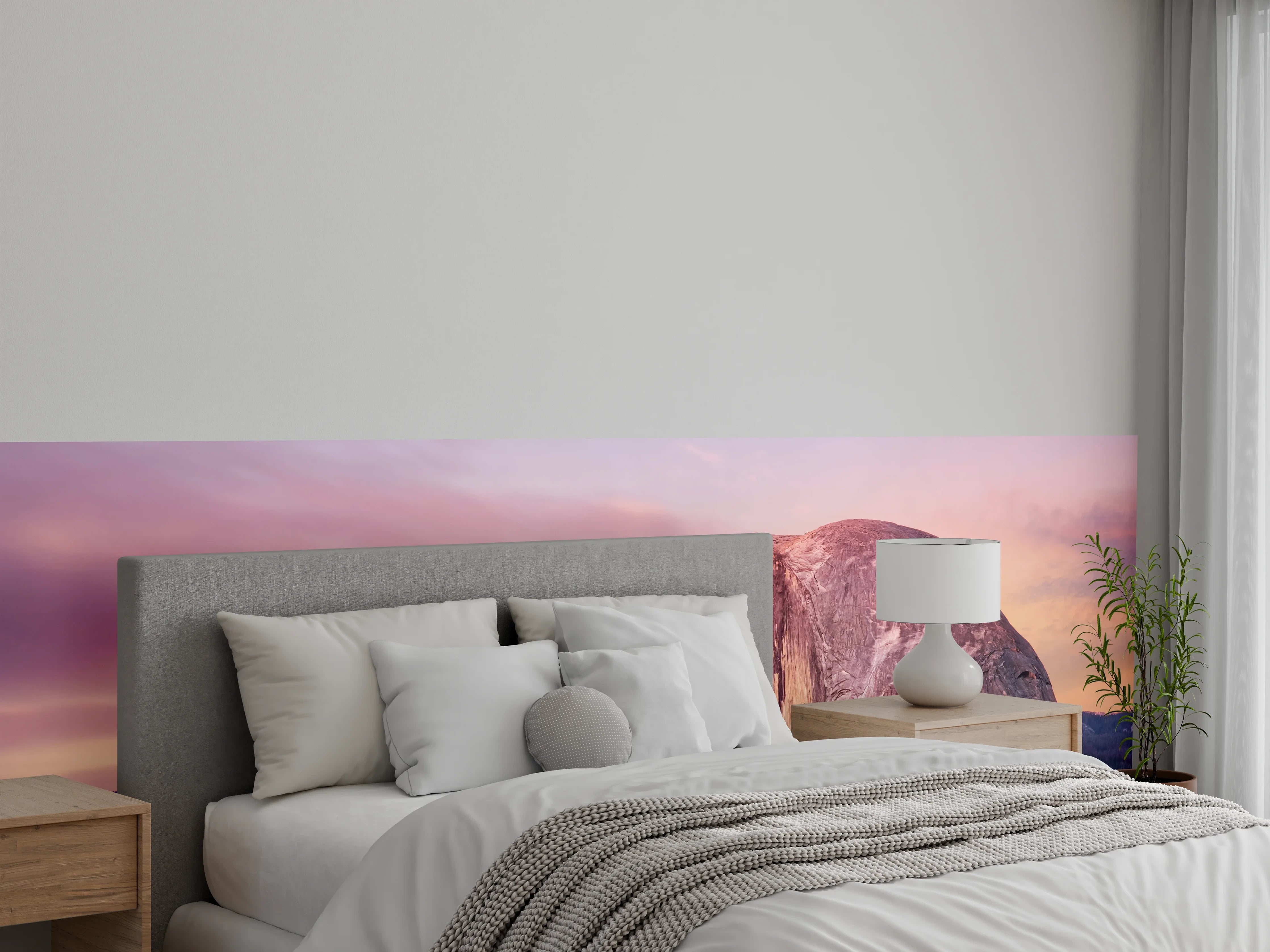 Wandverkleidung Schlafzimmer - Halbkuppel Yosemite Berg Panorama