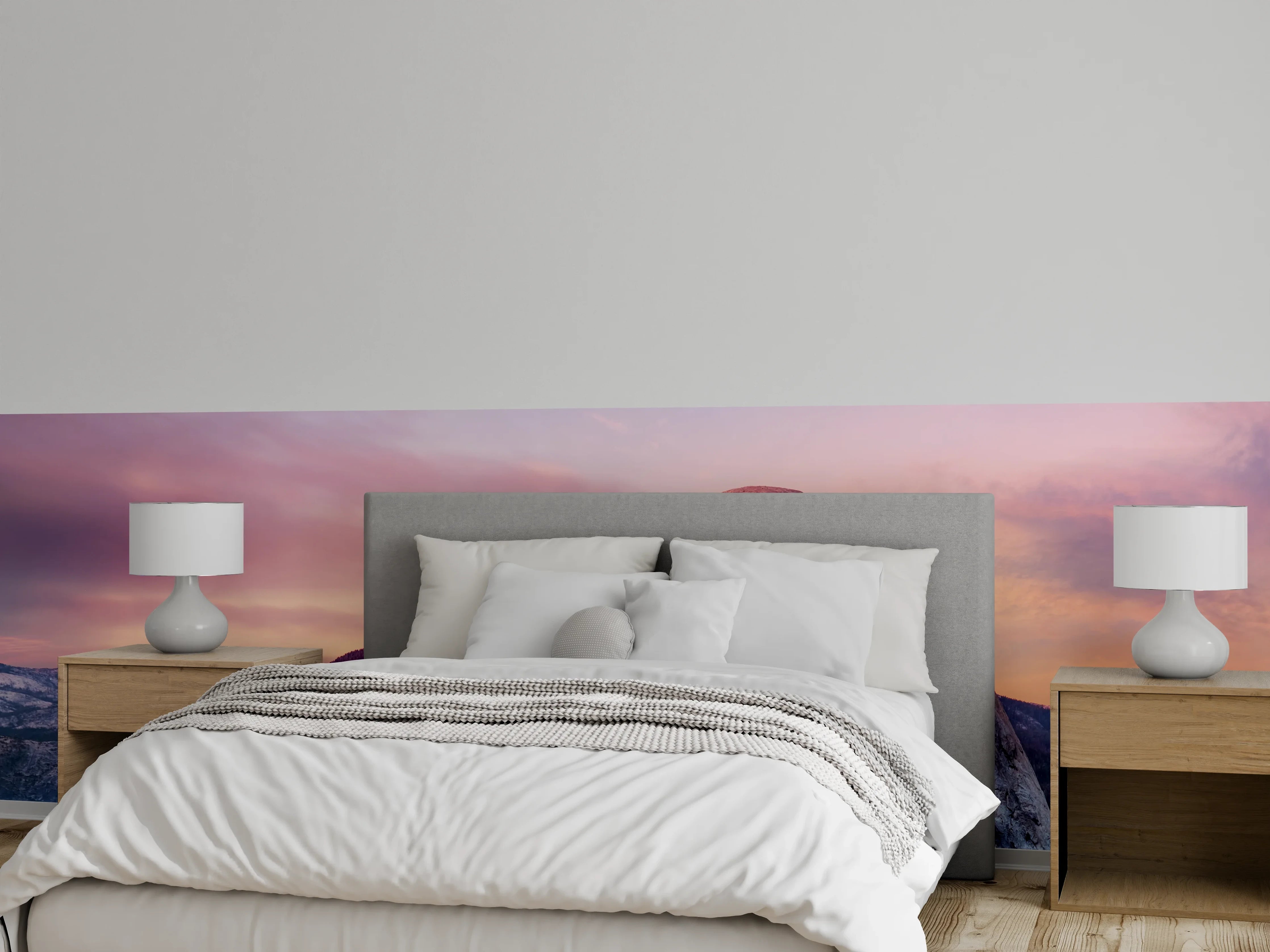 Wandverkleidung Schlafzimmer - Halbkuppel Yosemite Berg Panorama