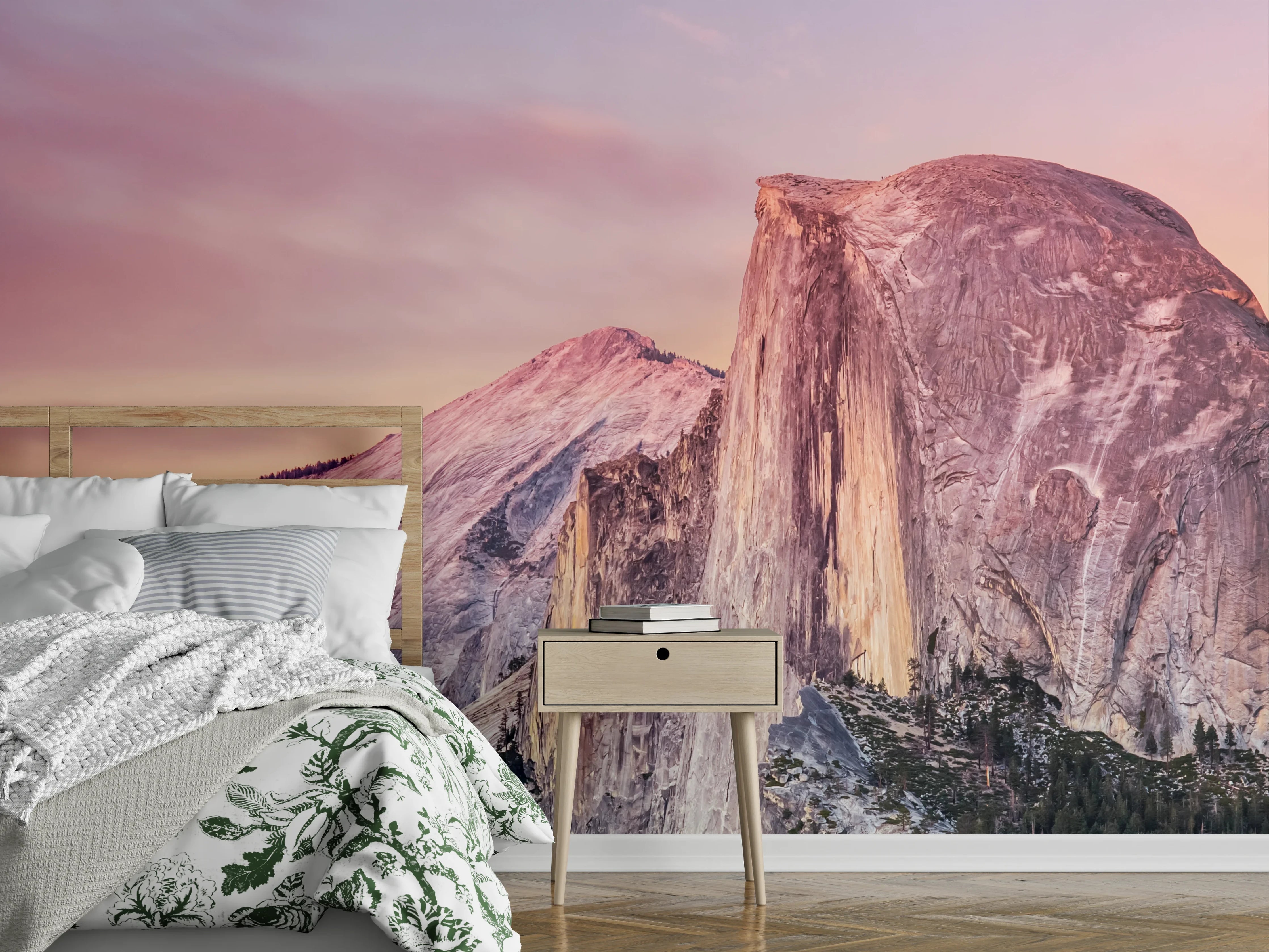 Wandverkleidung Schlafzimmer - Halbkuppel Yosemite Berg Panorama