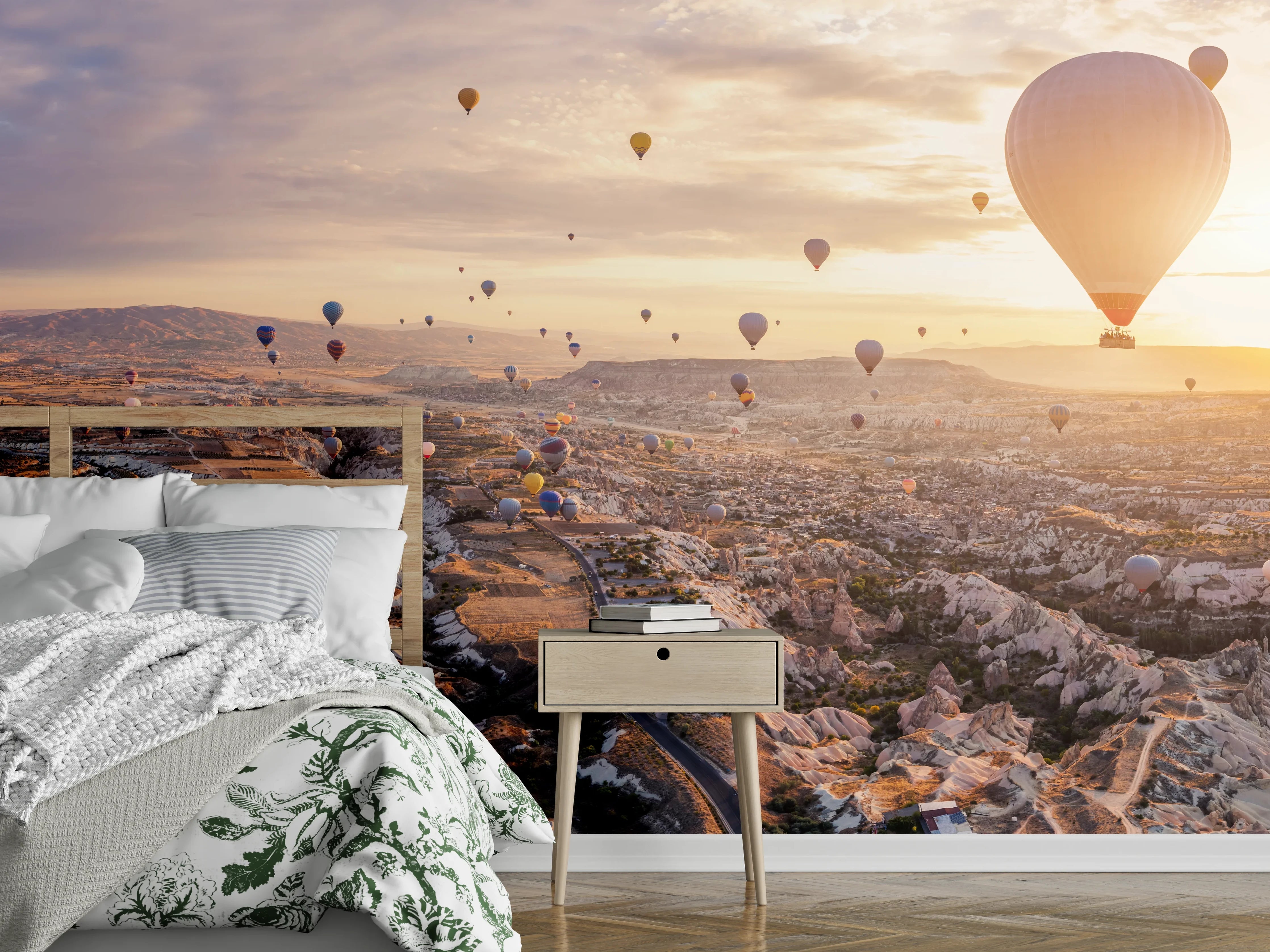 Wandverkleidung Schlafzimmer - Heißluftballons über Göreme-Türkei