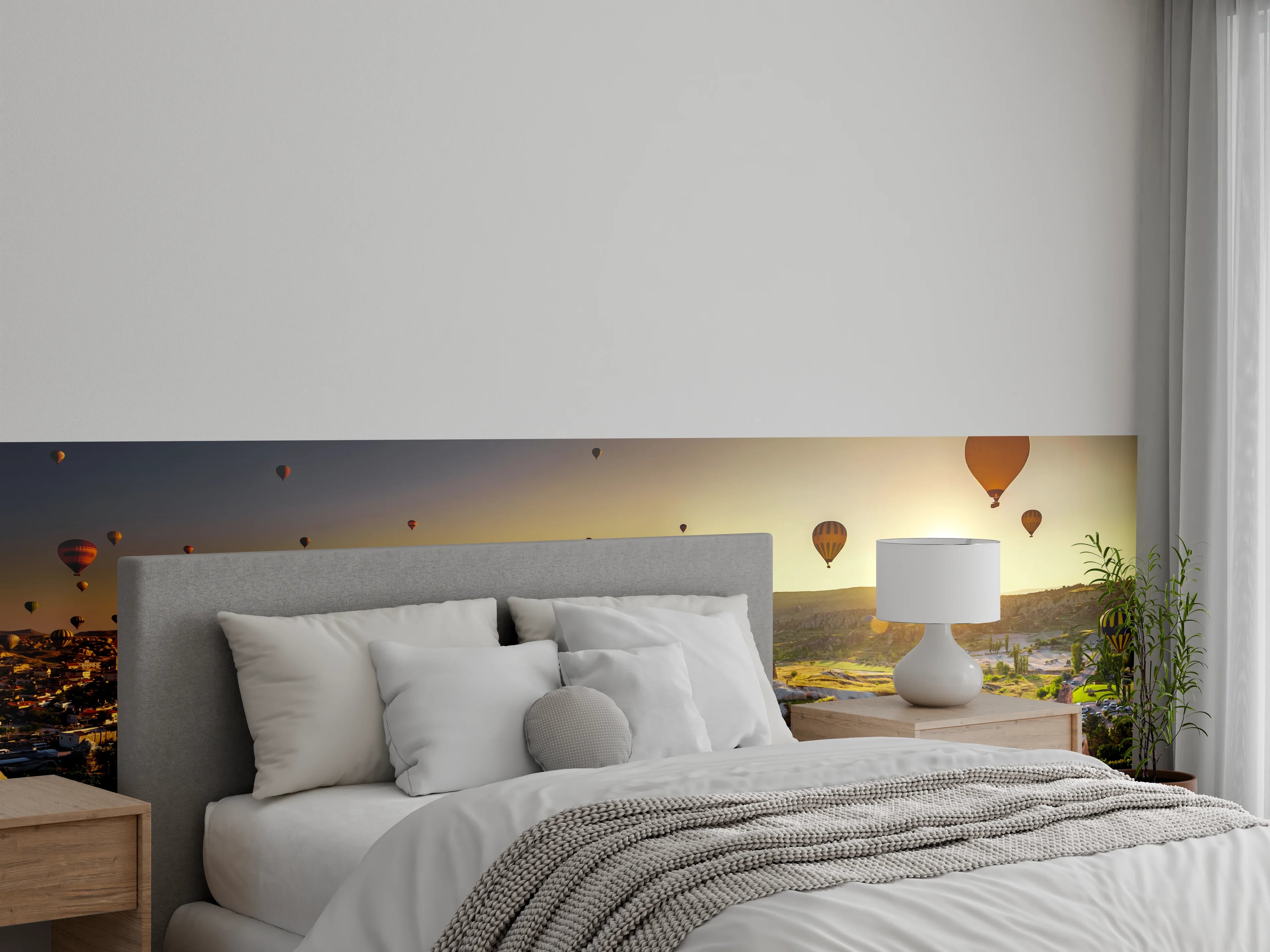 Wandverkleidung Schlafzimmer - Heißluftballons über Kappadokien Panorama