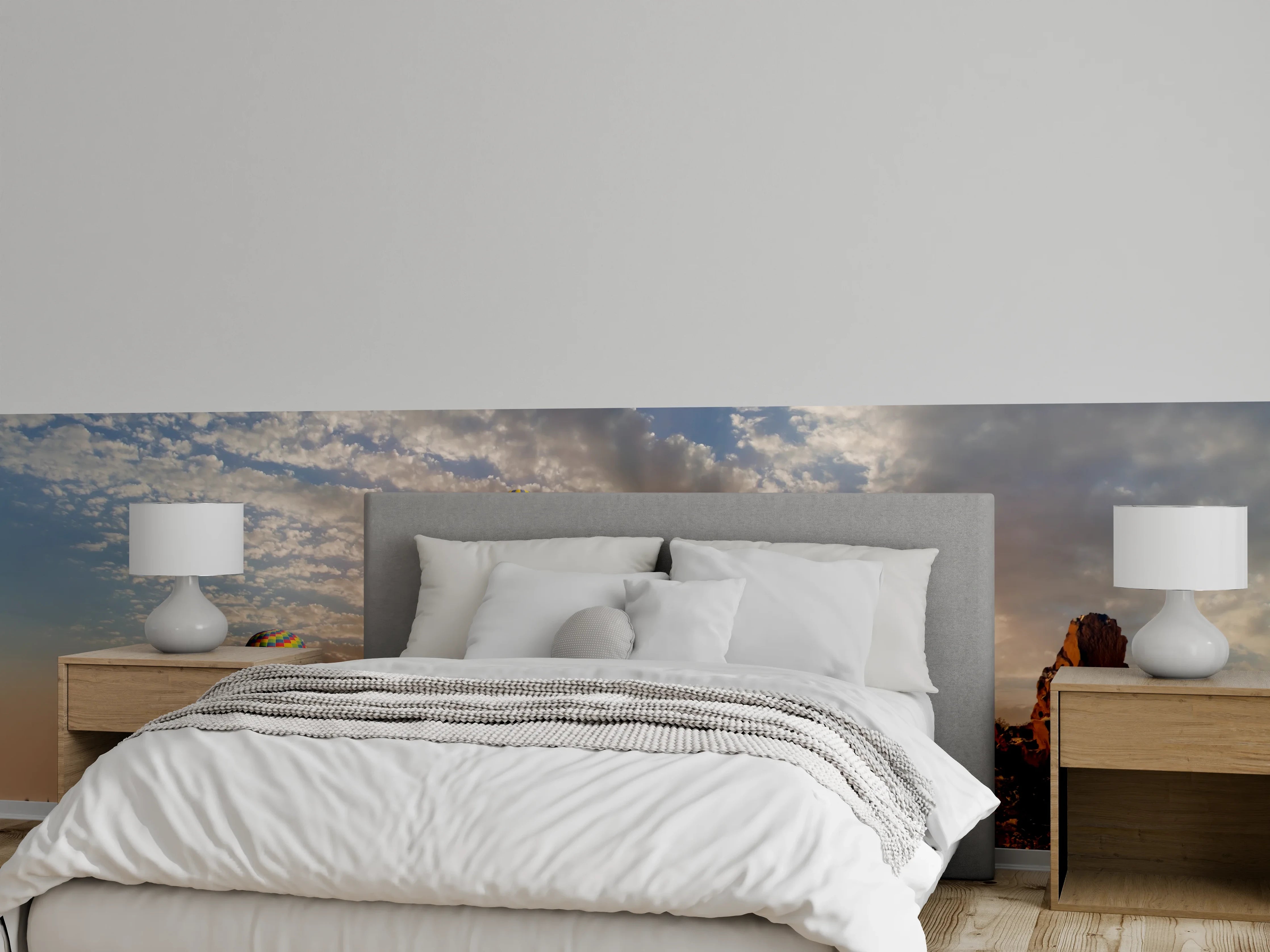 Wandverkleidung Schlafzimmer - Heißluftballons über Kappadokien Sonnenaufgang