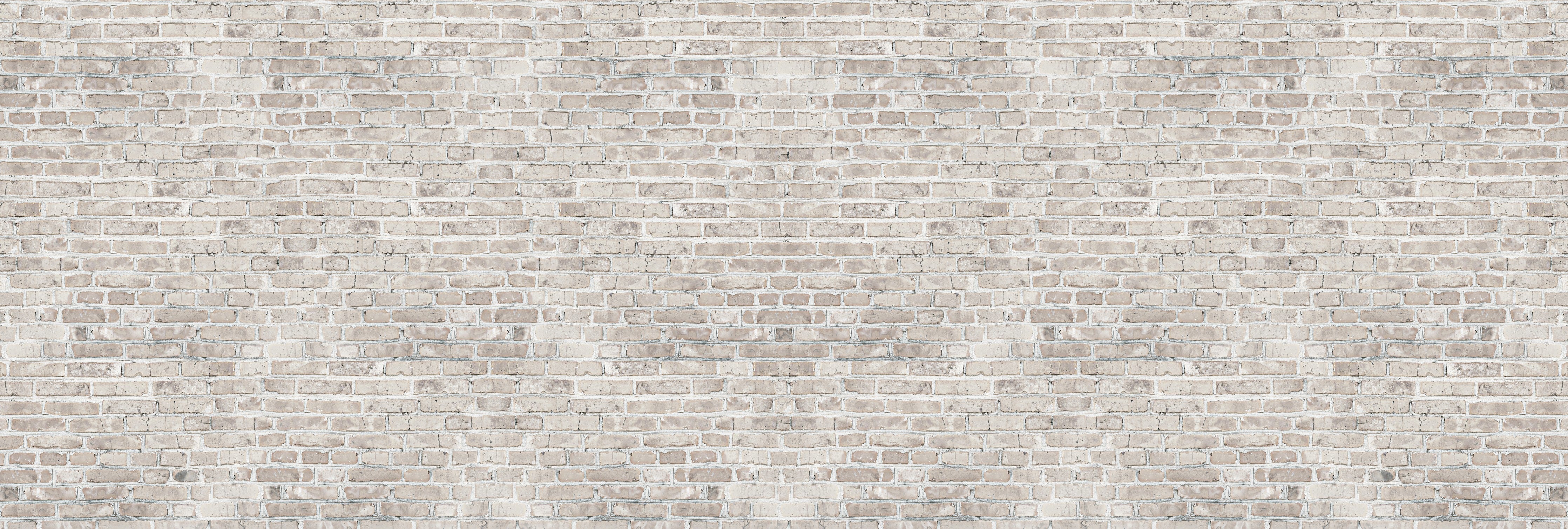 Wandverkleidung Schlafzimmer-Helle Backsteinwand mit dezenten Grautönen