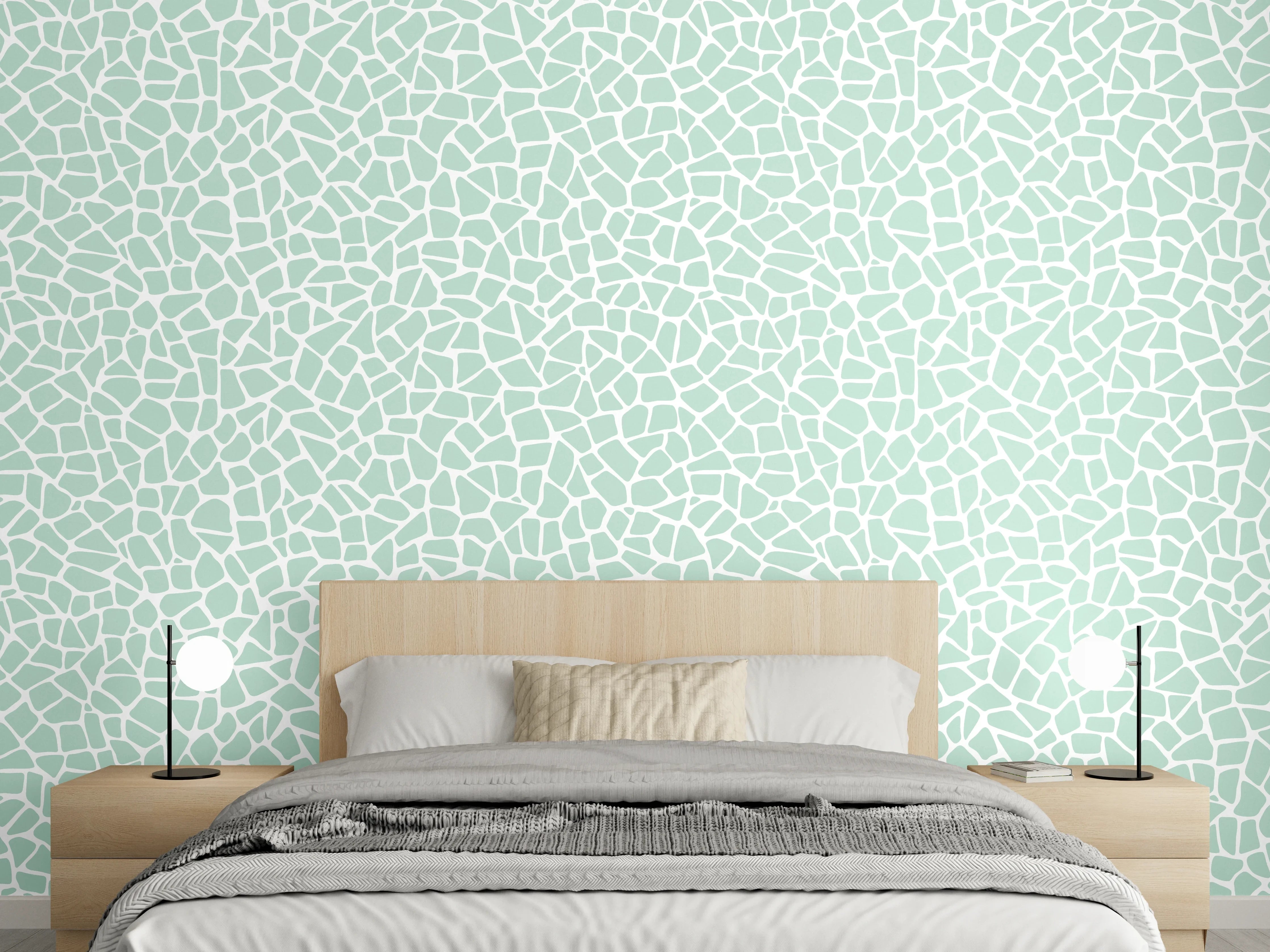 Wandverkleidung Schlafzimmer - Helle, texturierte Wand mit feinen Rissen
