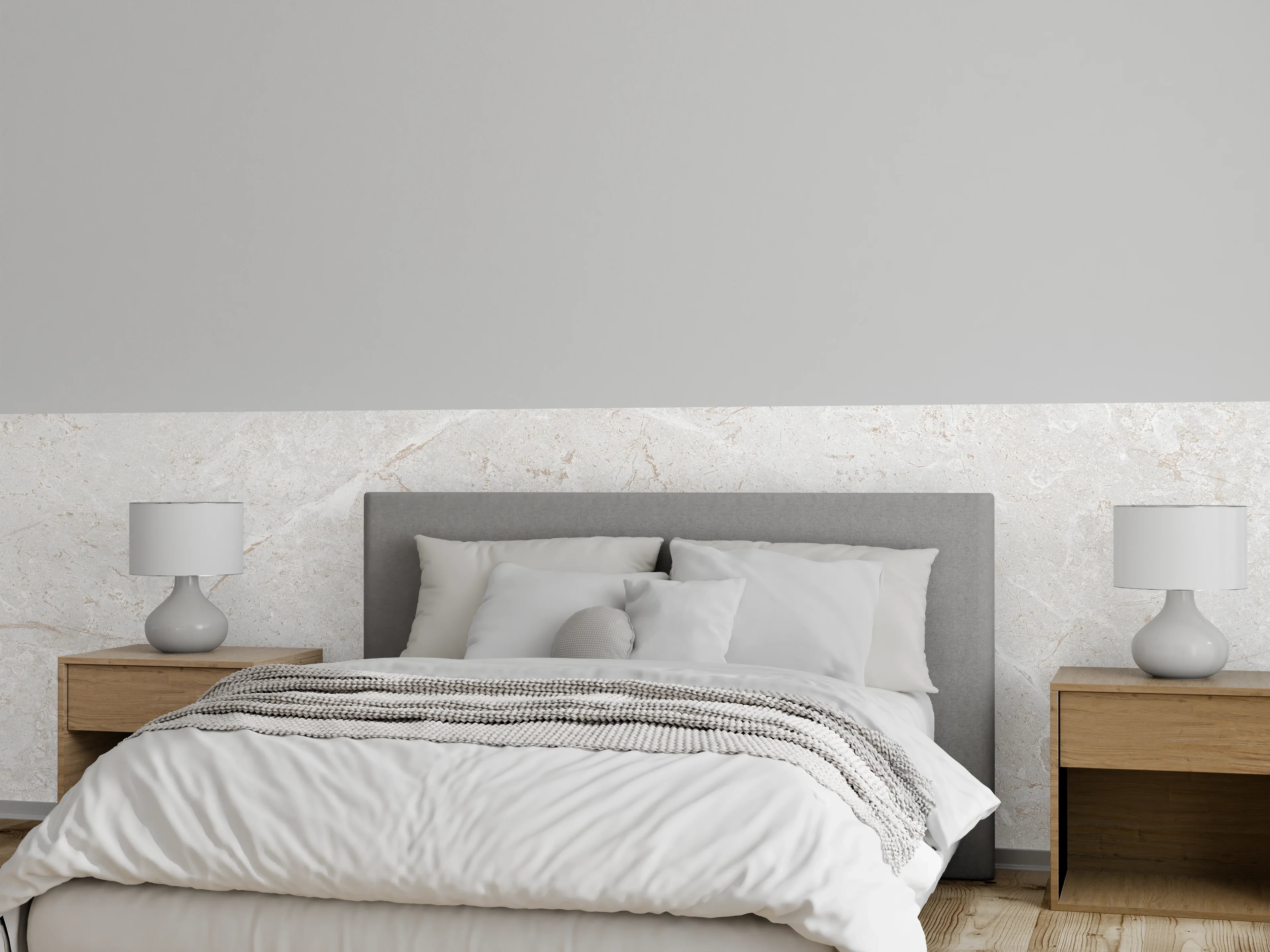 Wandverkleidung Schlafzimmer - Heller Marmor Hintergrund