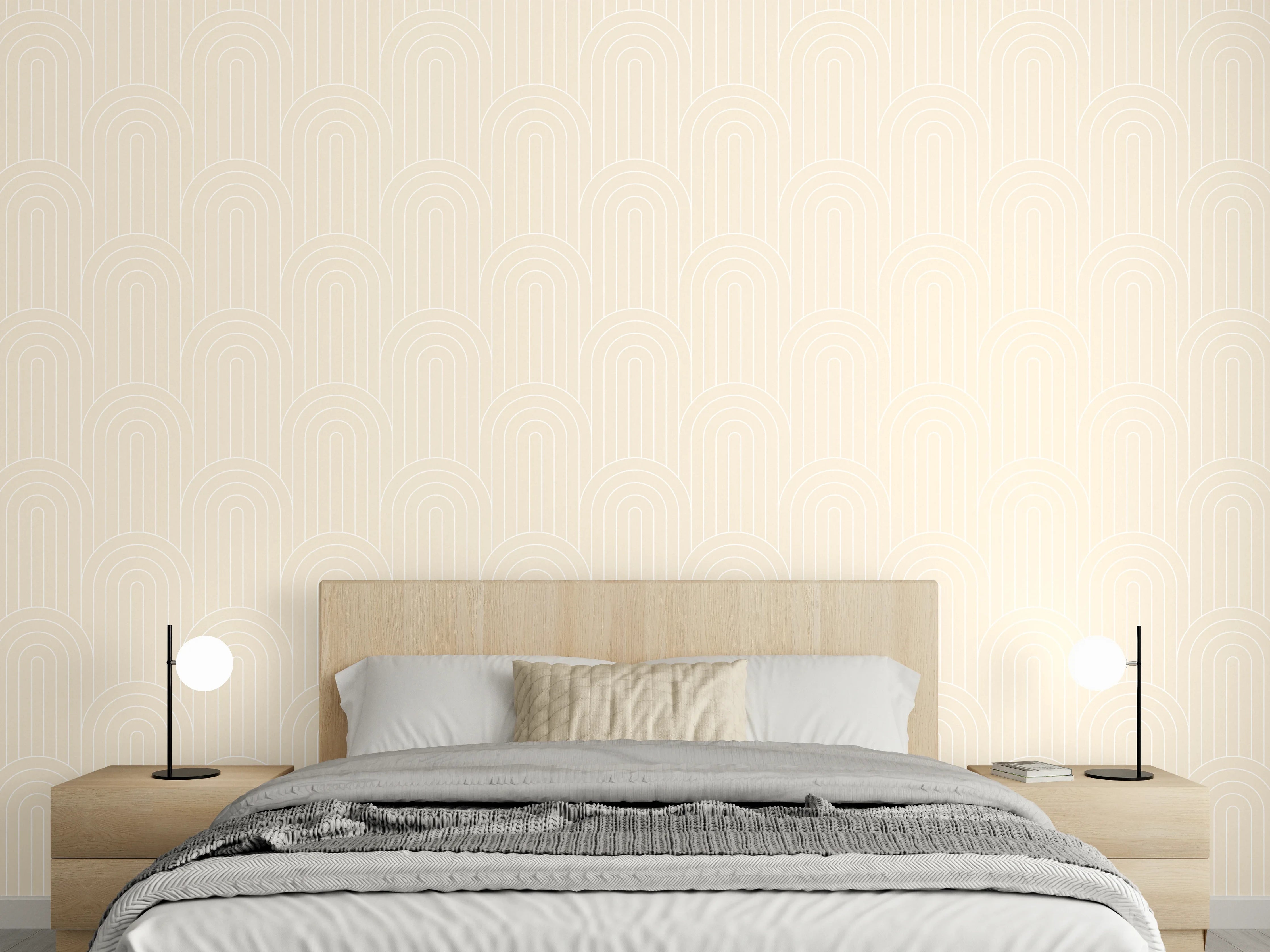 Wandverkleidung Schlafzimmer - Helles, neutrales Wanddesign