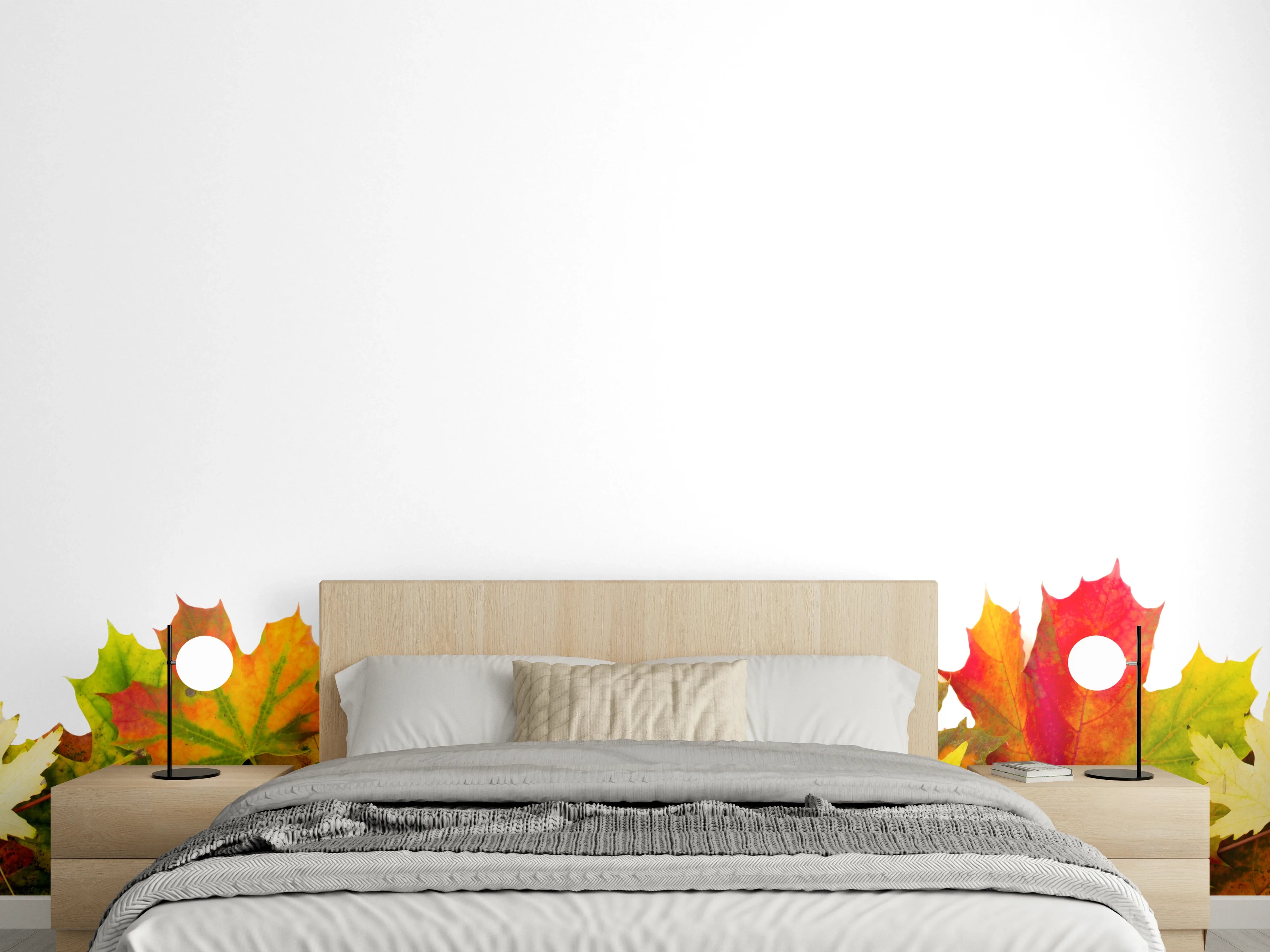 Wandverkleidung Schlafzimmer - Herbst Laub