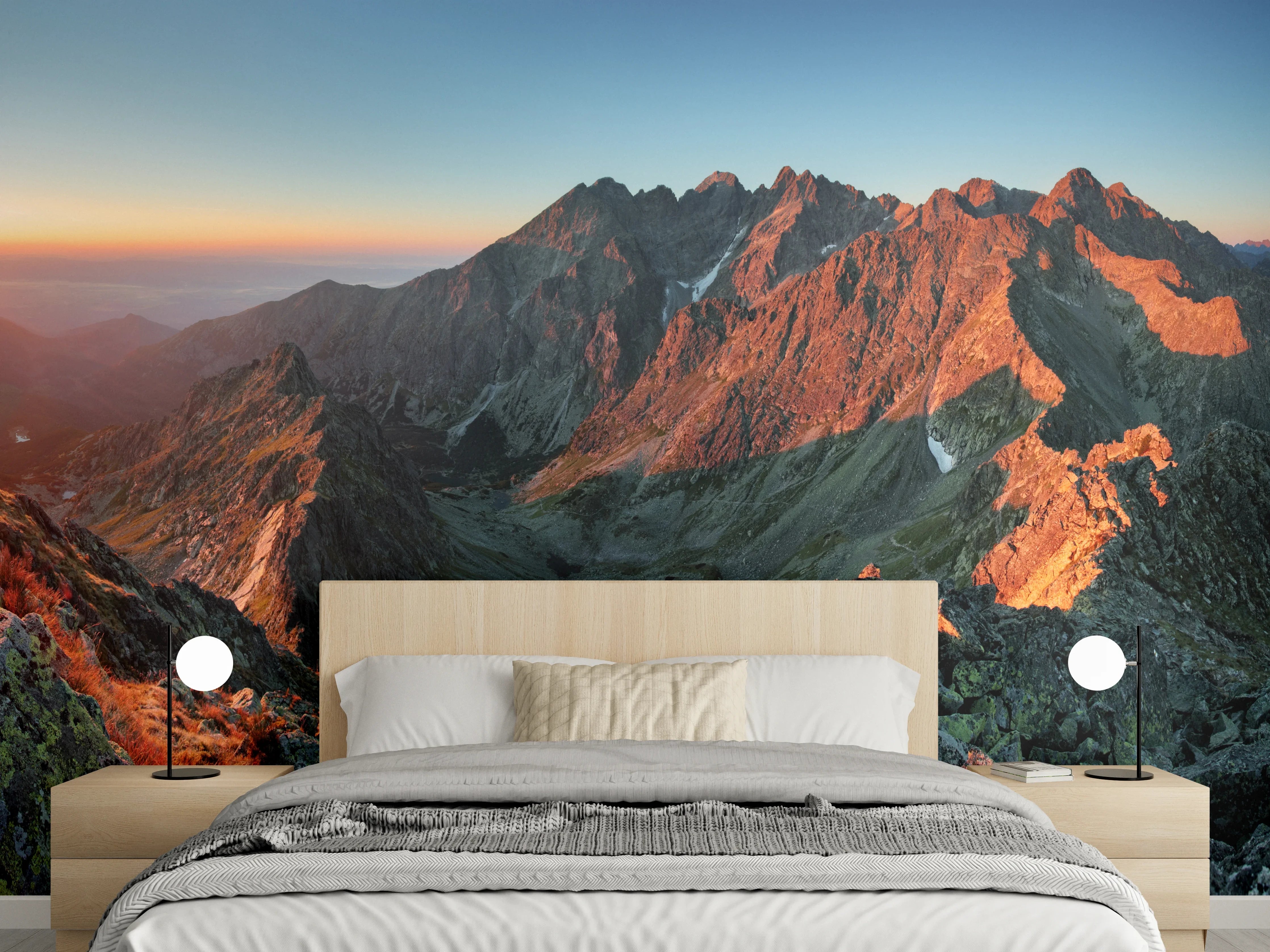 Wandverkleidung Schlafzimmer - Herbstliche Berglandschaft