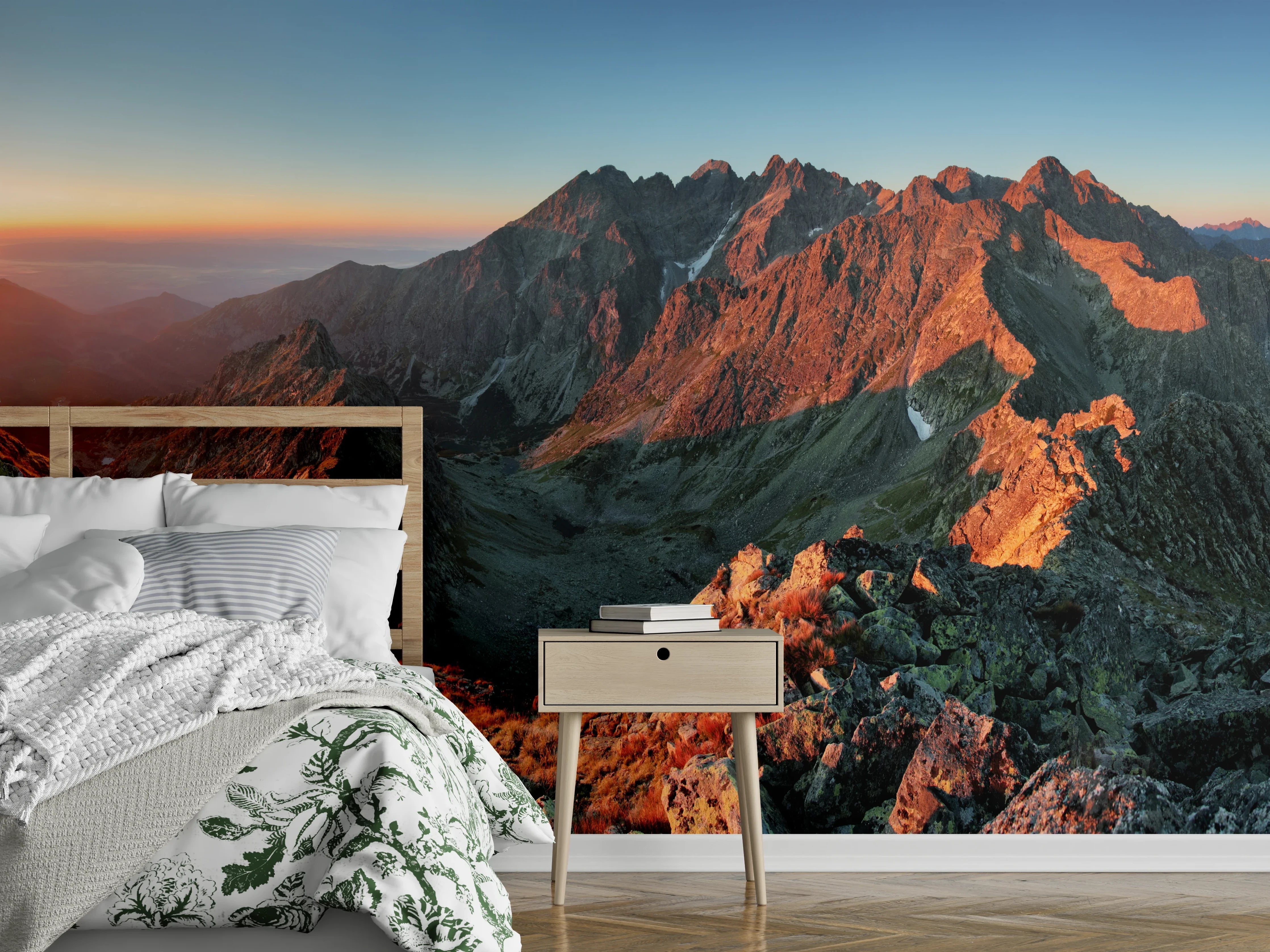 Wandverkleidung Schlafzimmer - Herbstliche Berglandschaft