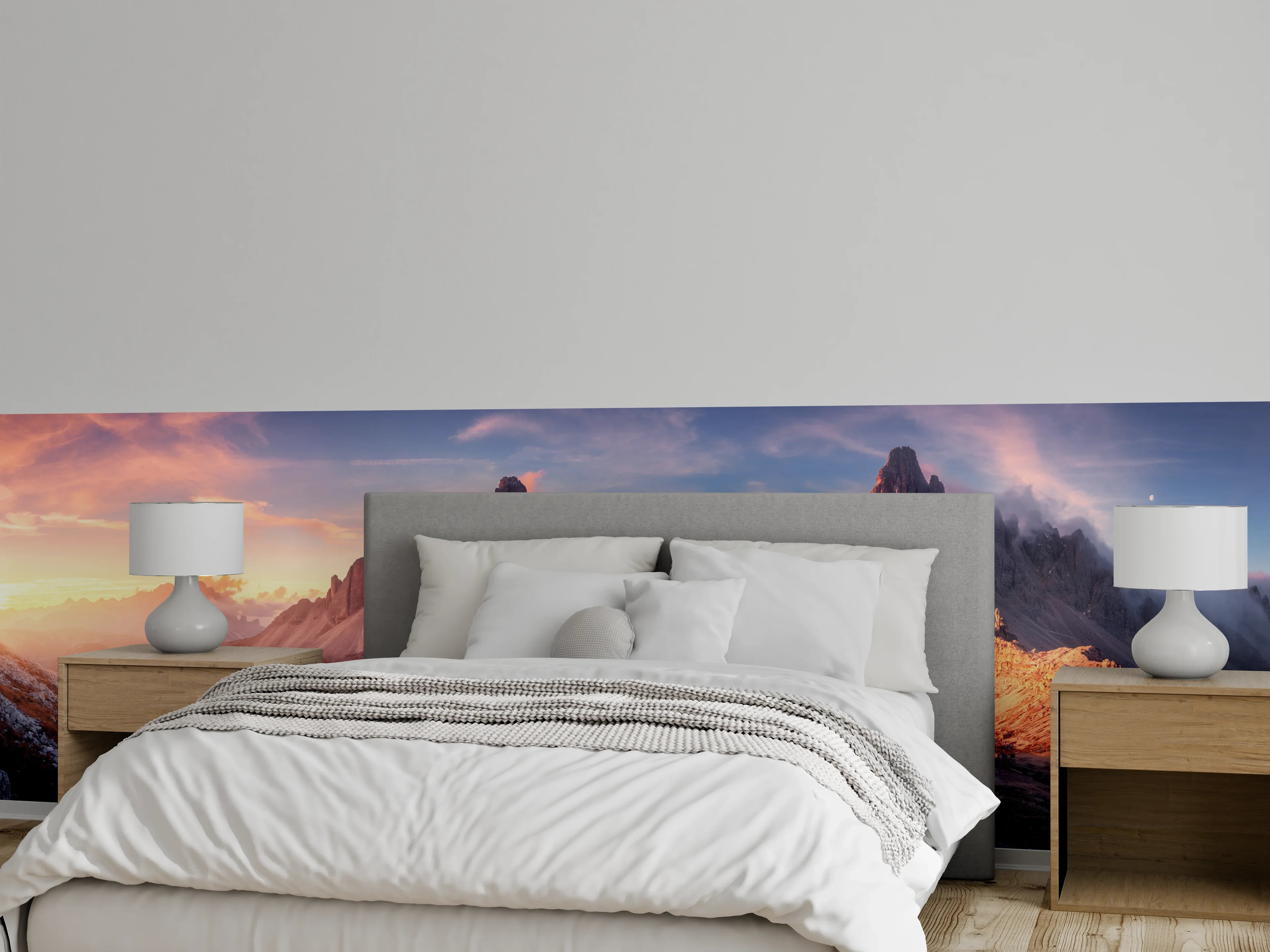 Wandverkleidung Schlafzimmer - Herbstlicher Blick auf ein Bergtal