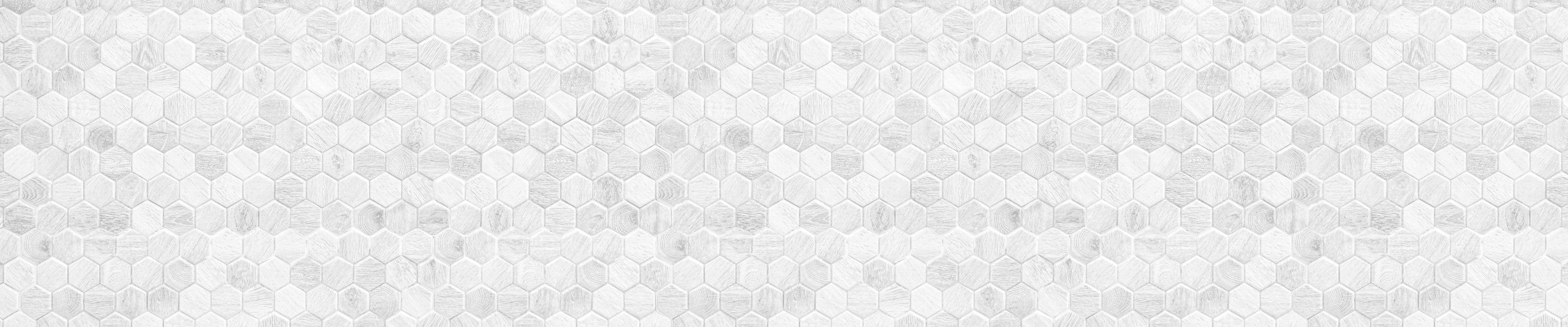 Wandverkleidung Schlafzimmer-Hexagon-Holzpaneele Grau-Weiß