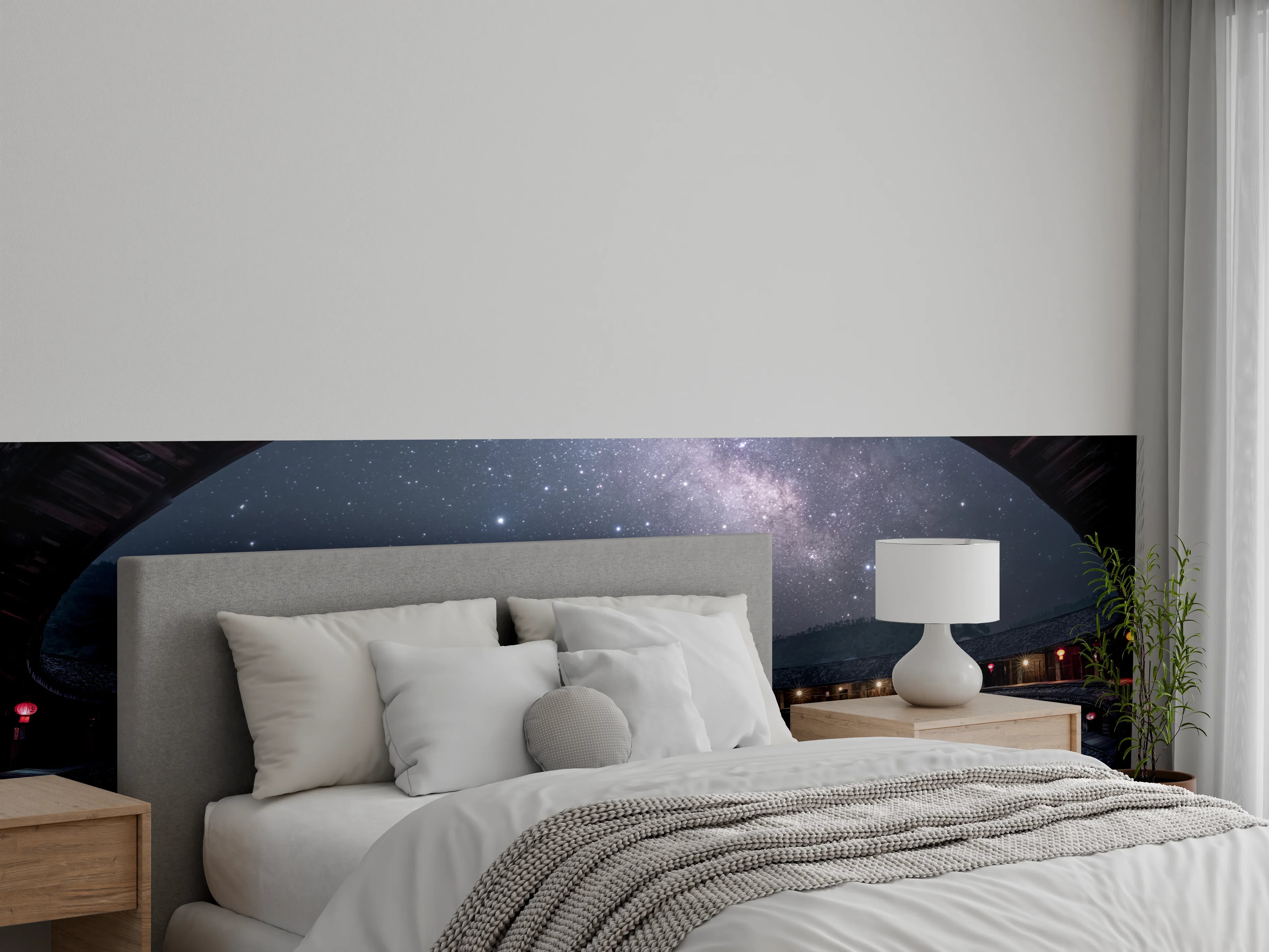 Wandverkleidung Schlafzimmer - Historischer Rundbau trifft Sternenhimmel