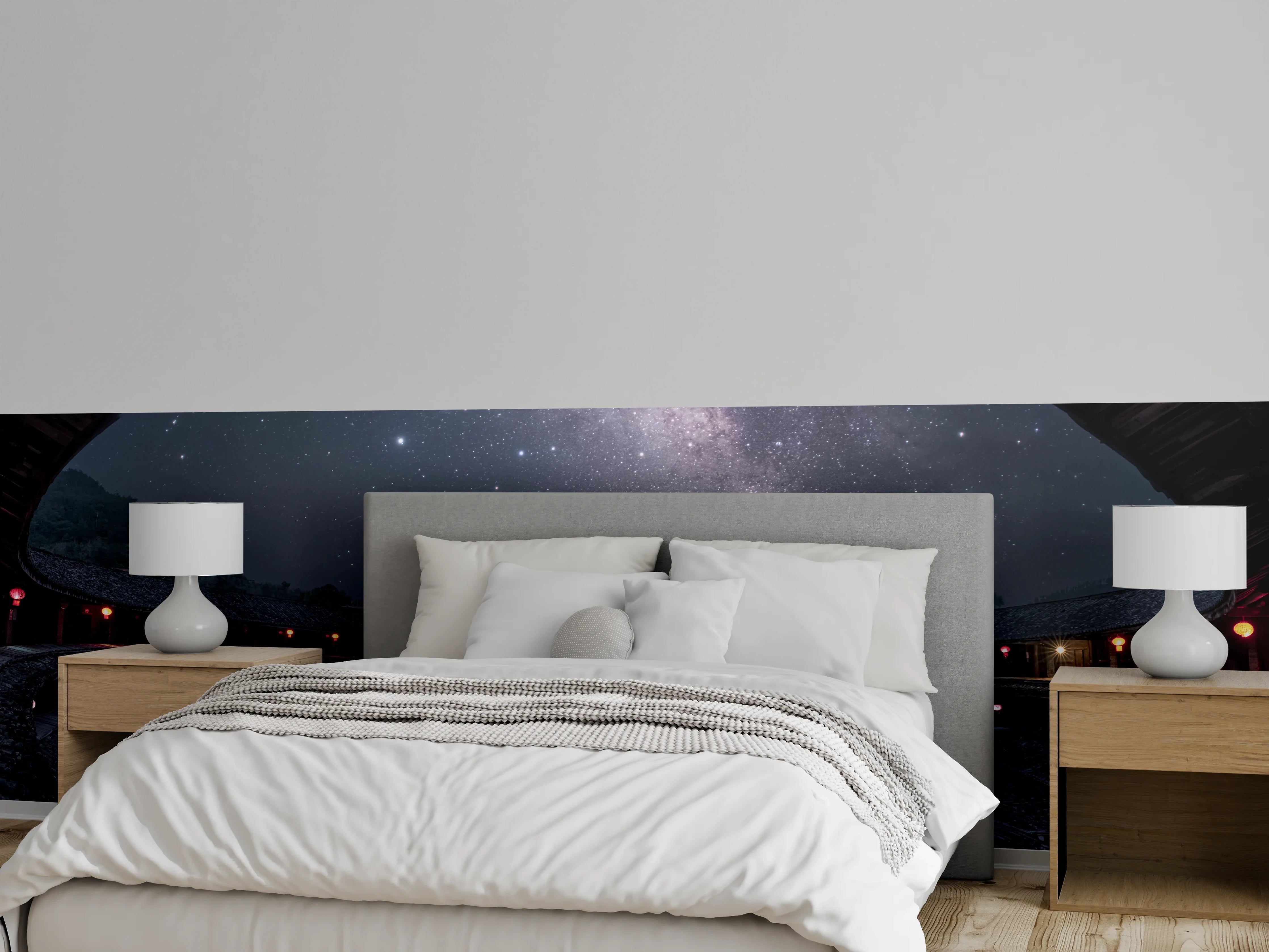 Wandverkleidung Schlafzimmer - Historischer Rundbau trifft Sternenhimmel