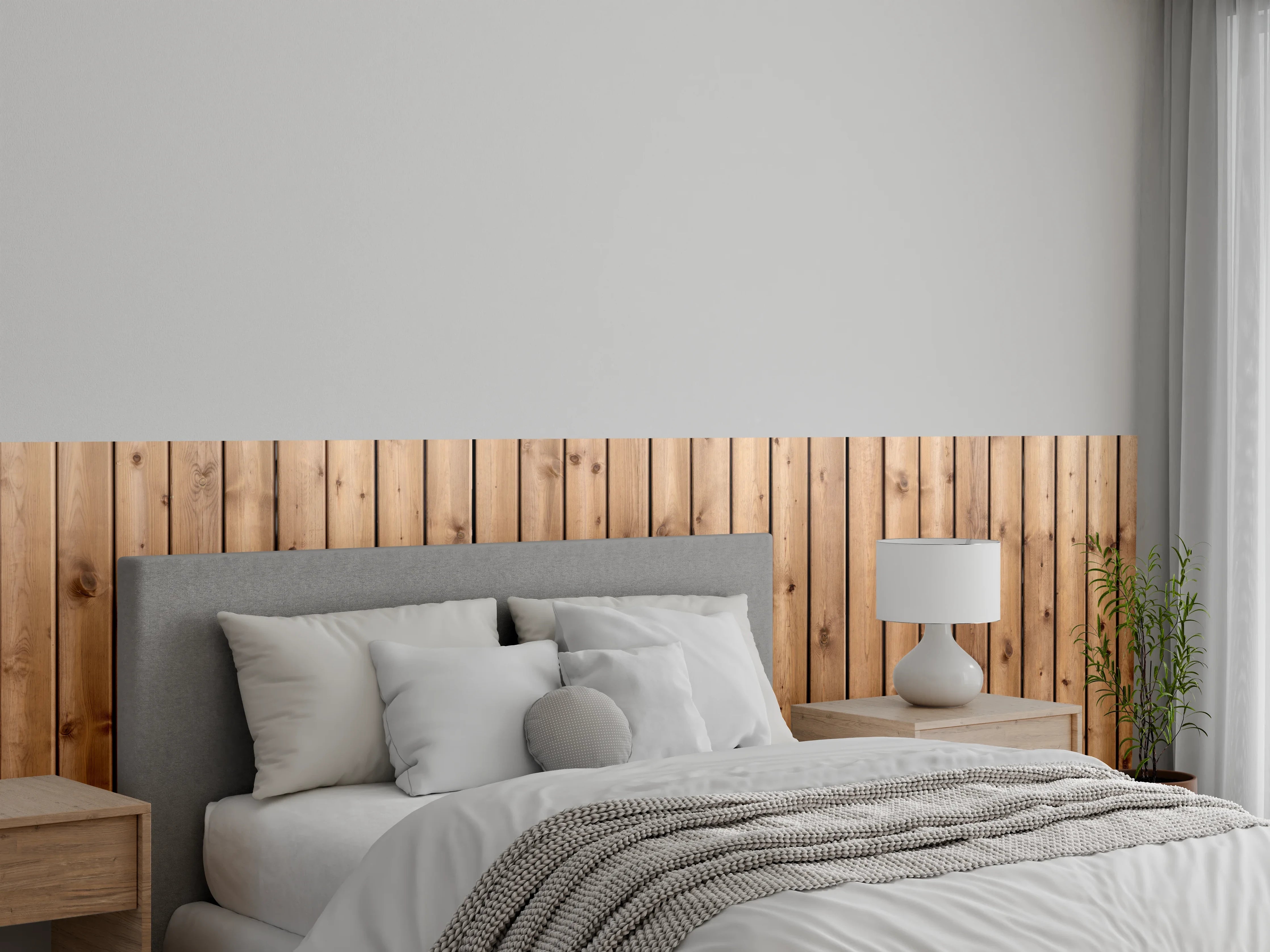Wandverkleidung Schlafzimmer - Hochauflösende Holzbrett-Struktur