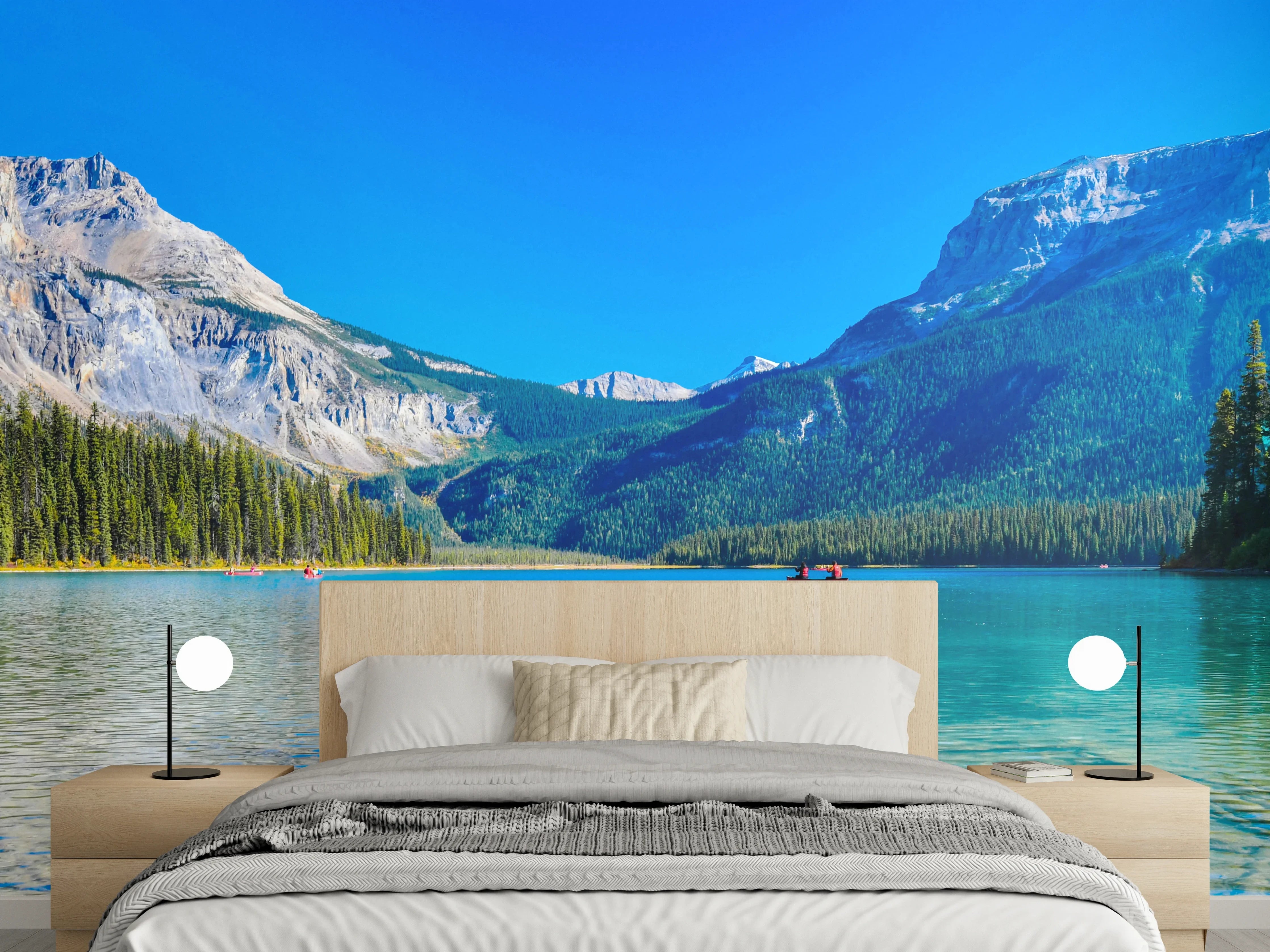 Wandverkleidung Schlafzimmer - Idyllischer Bergsee – Natur Fotomotiv