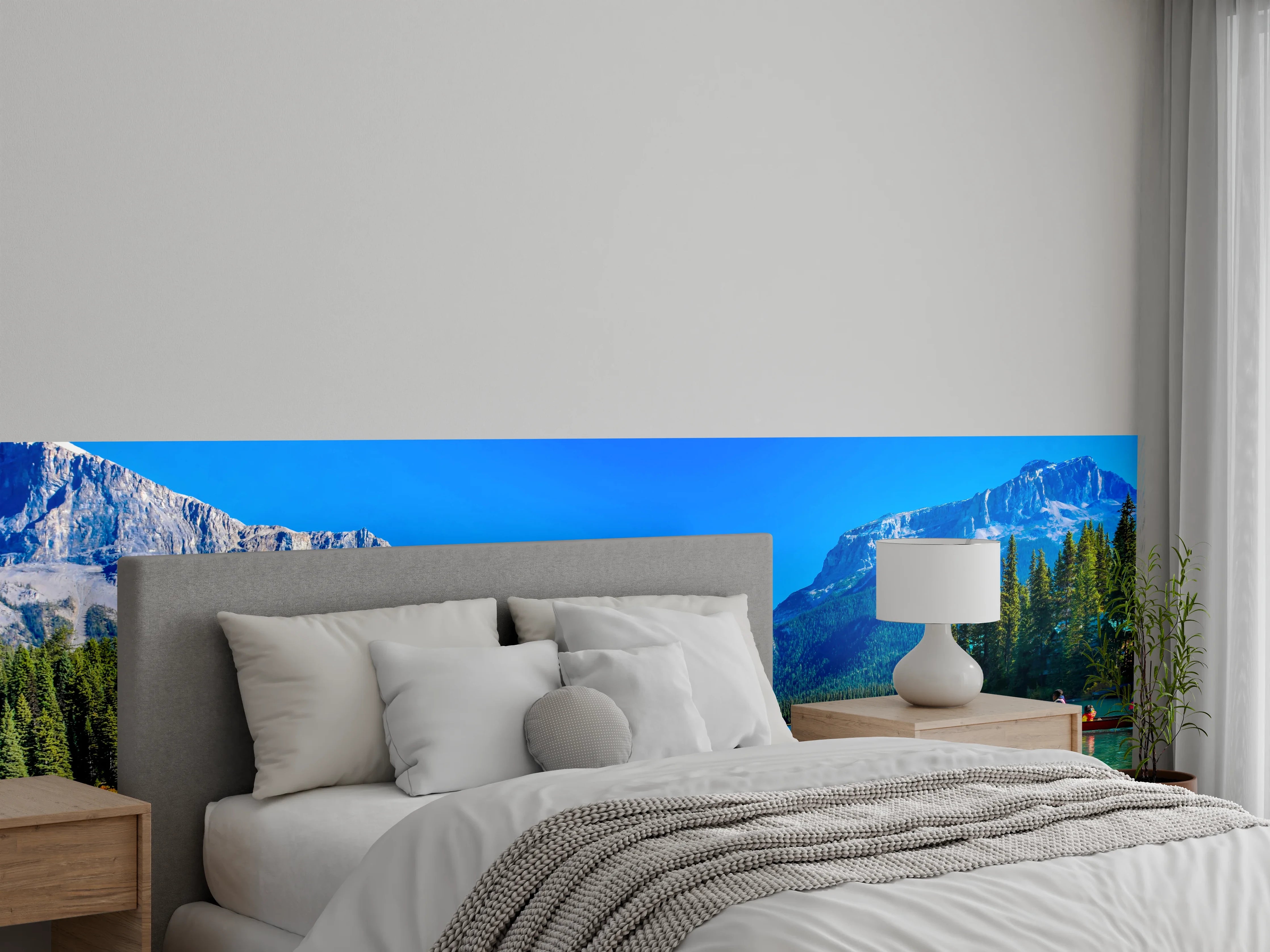 Wandverkleidung Schlafzimmer - Idyllischer Bergsee – Natur Fotomotiv