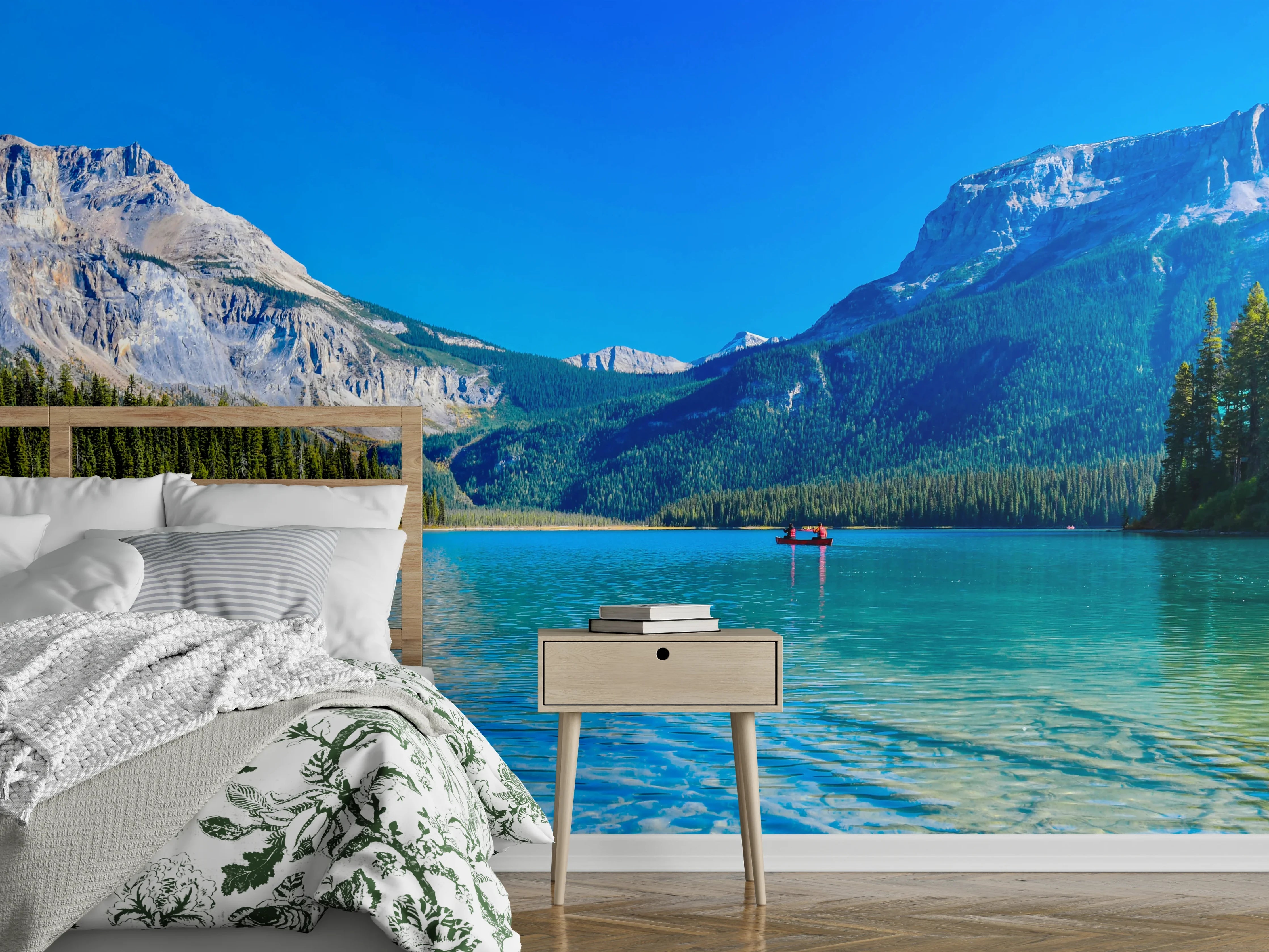 Wandverkleidung Schlafzimmer - Idyllischer Bergsee – Natur Fotomotiv
