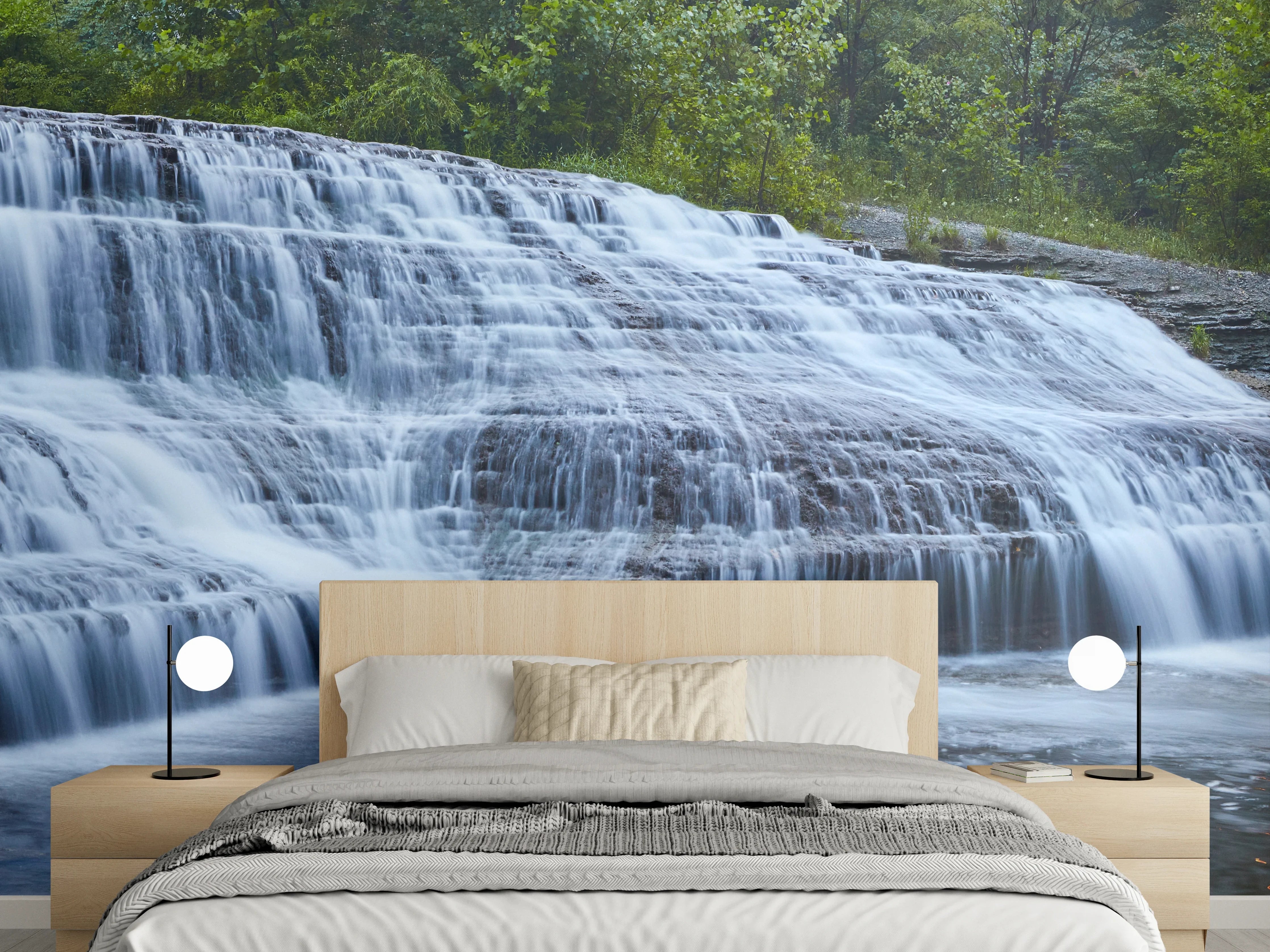Wandverkleidung Schlafzimmer - Indiana Wasserfall