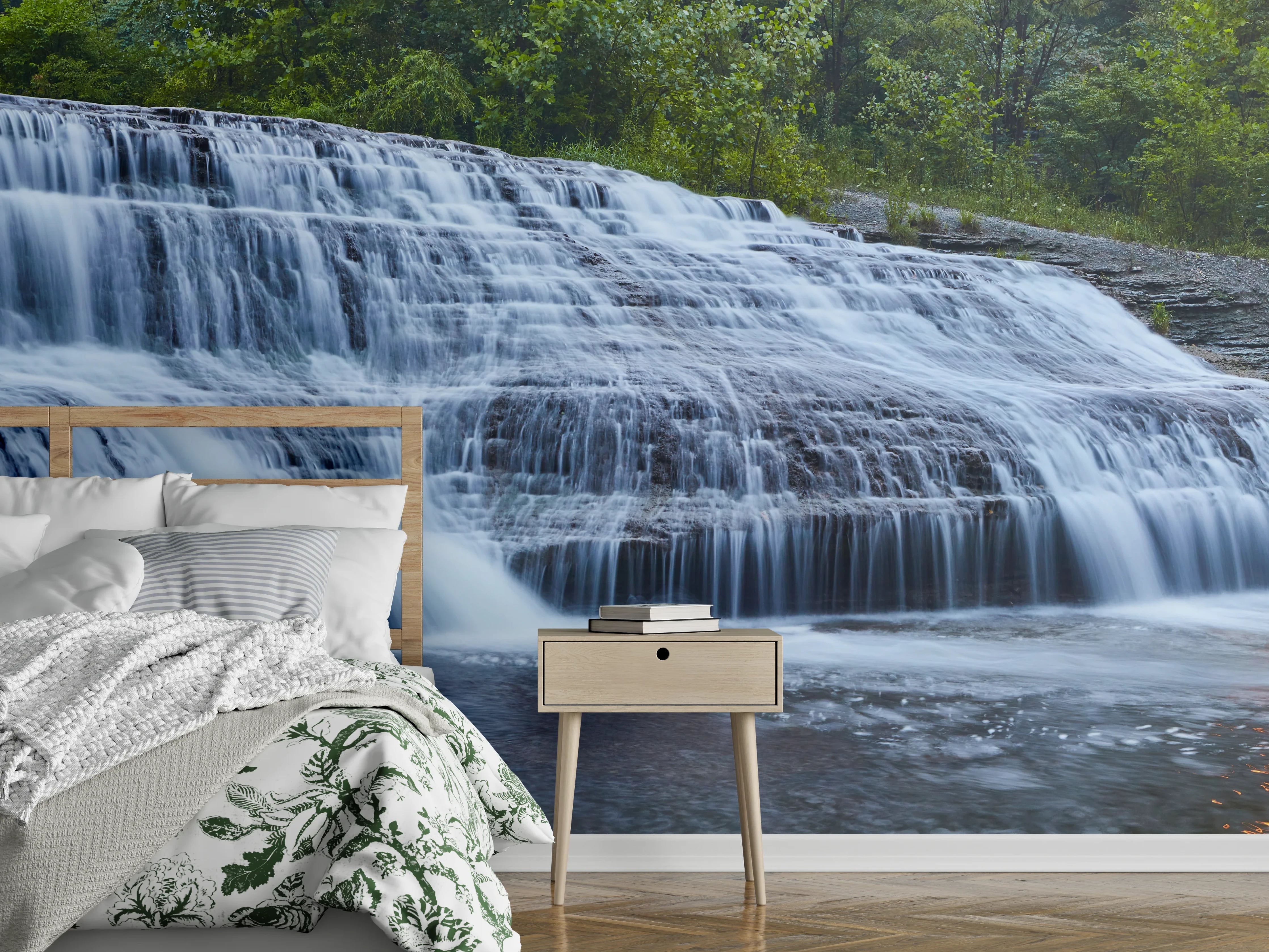 Wandverkleidung Schlafzimmer - Indiana Wasserfall