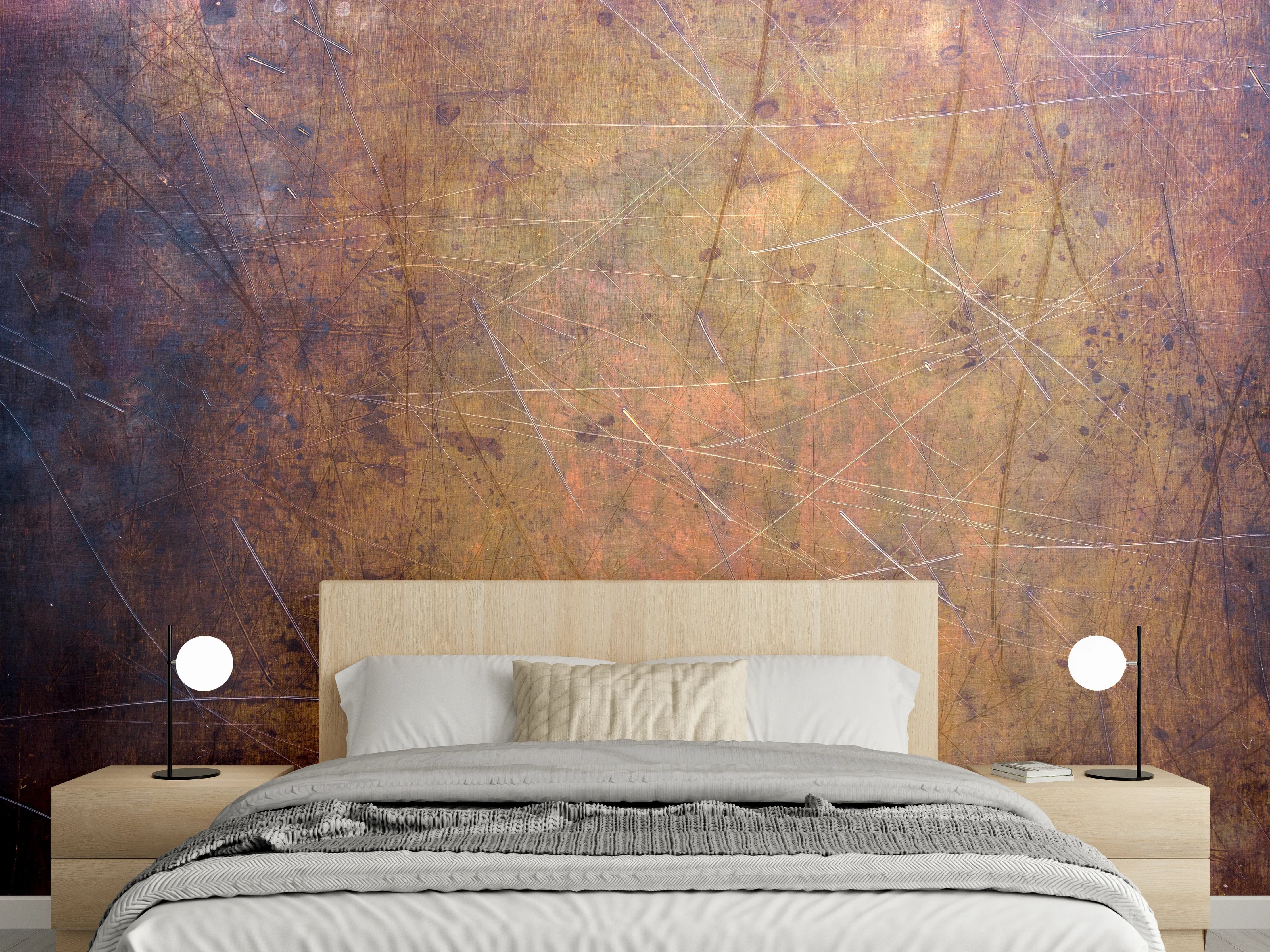 Wandverkleidung Schlafzimmer - Industrial Style Rostoptik Wandpaneel