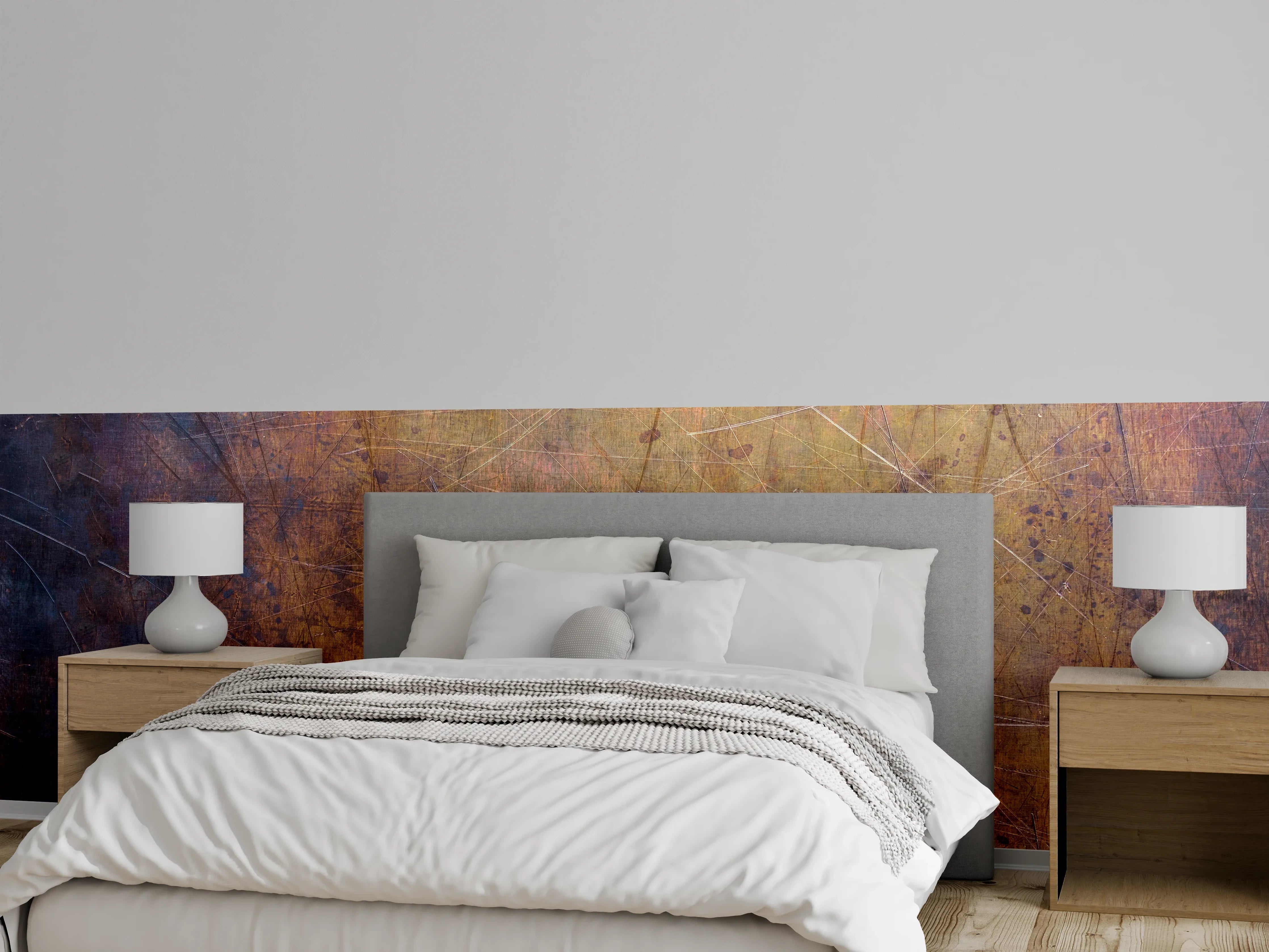Wandverkleidung Schlafzimmer - Industrial Style Rostoptik Wandpaneel