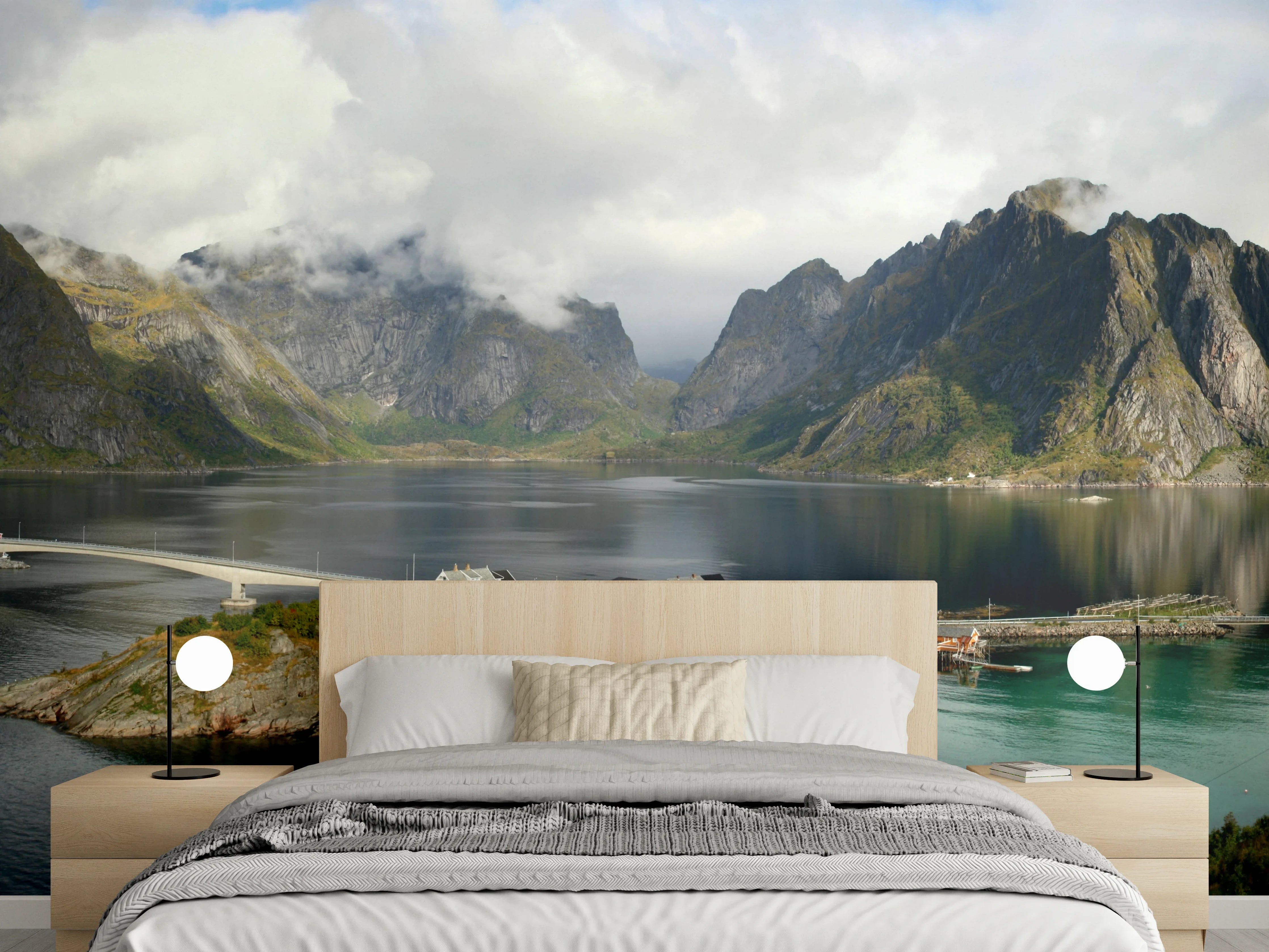 Wandverkleidung Schlafzimmer - Inselwelt Lofoten 2007