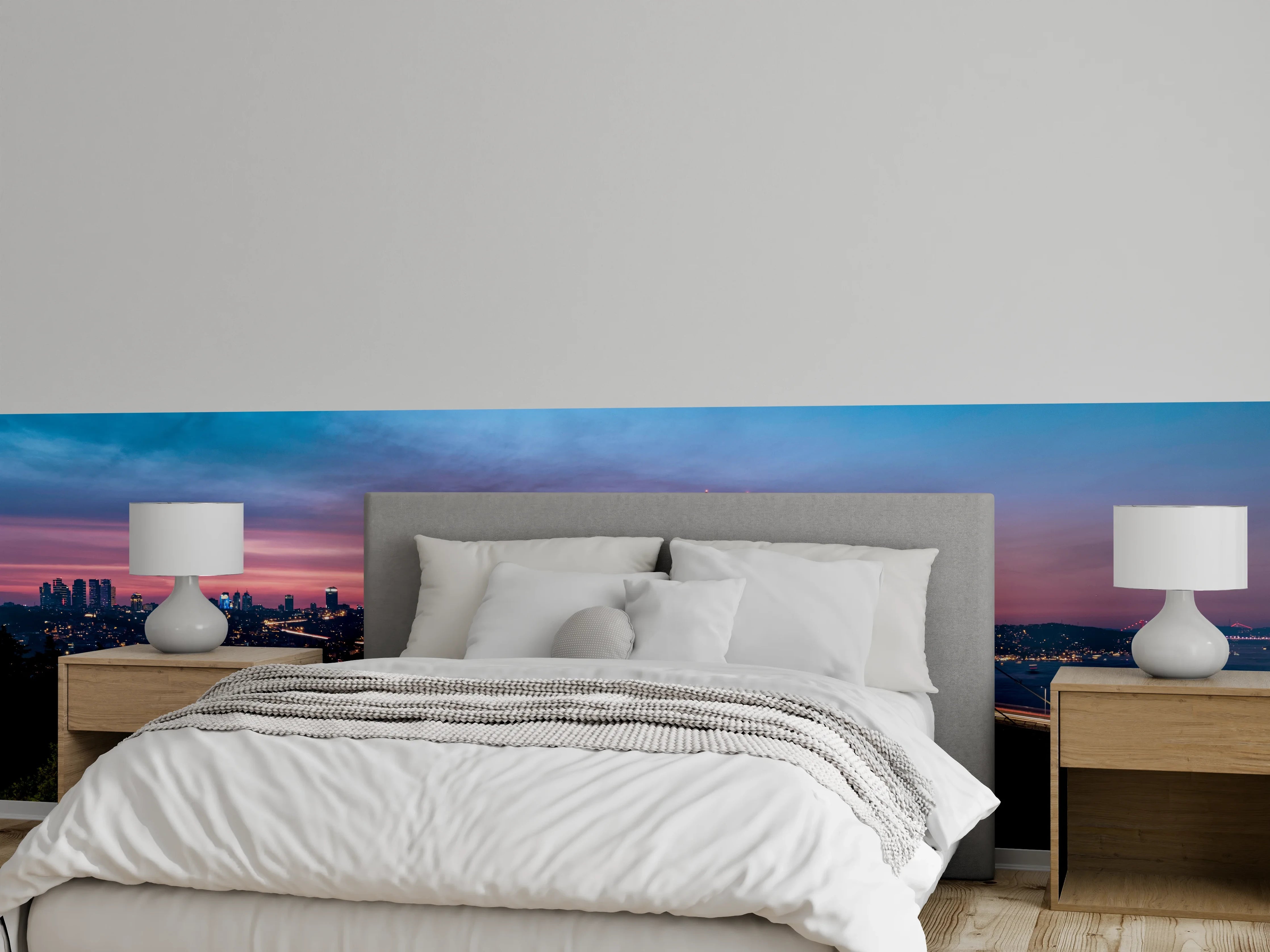 Wandverkleidung Schlafzimmer - Istanbul Bosporusbrücke bei Dämmerung