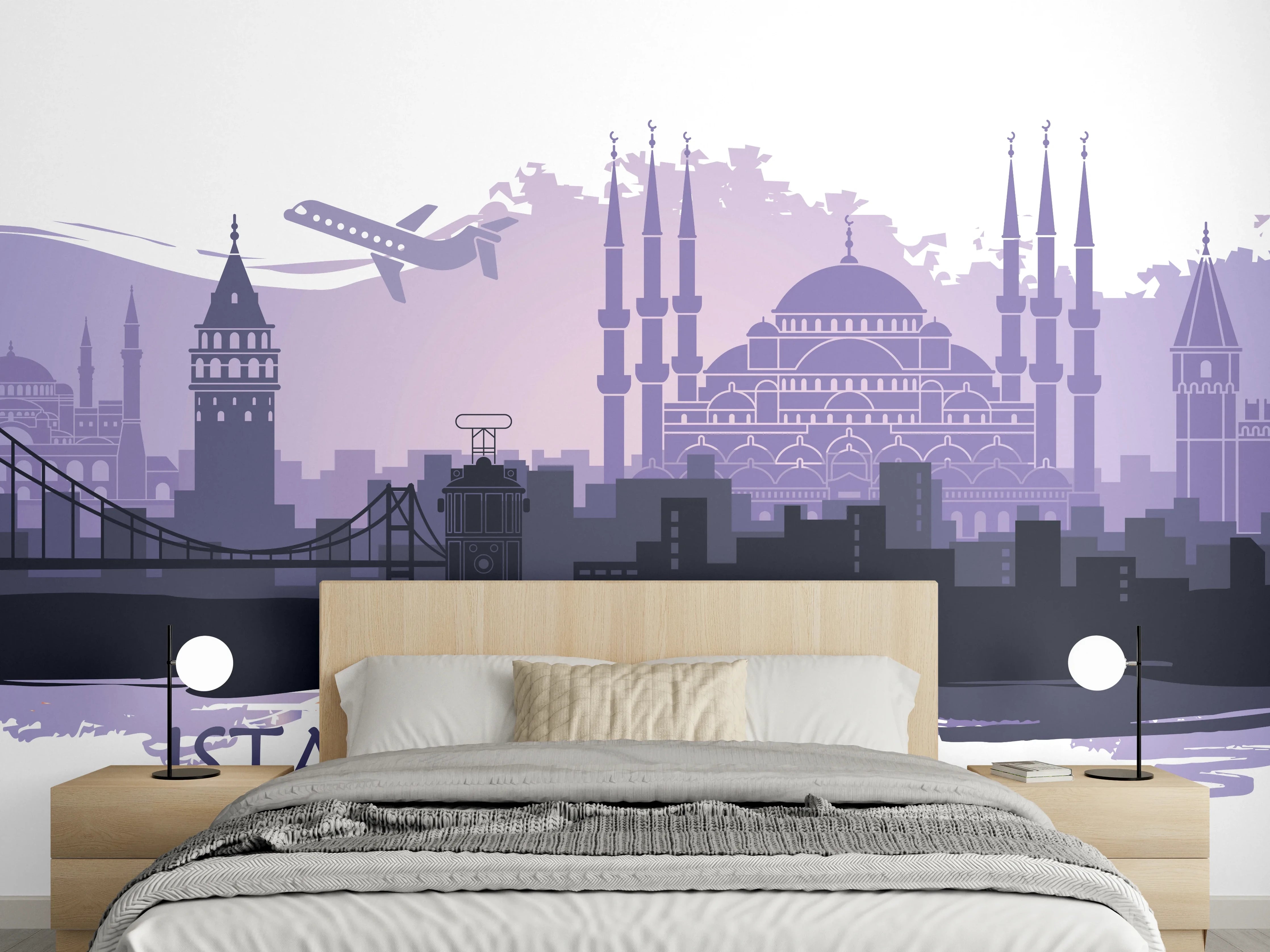 Wandverkleidung Schlafzimmer - Istanbul Skyline Panorama