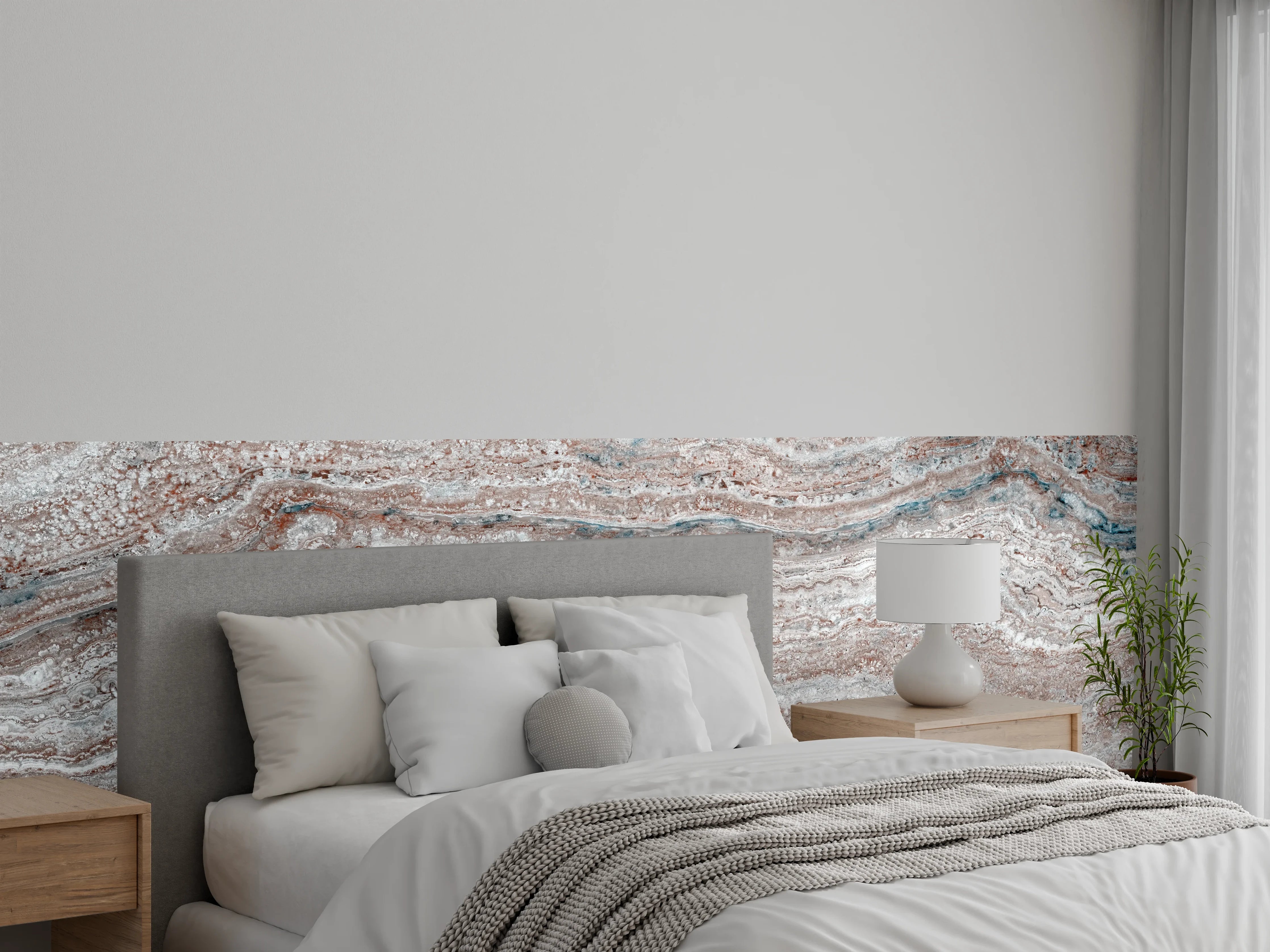 Wandverkleidung Schlafzimmer - Italienischer Marmor Hintergrund