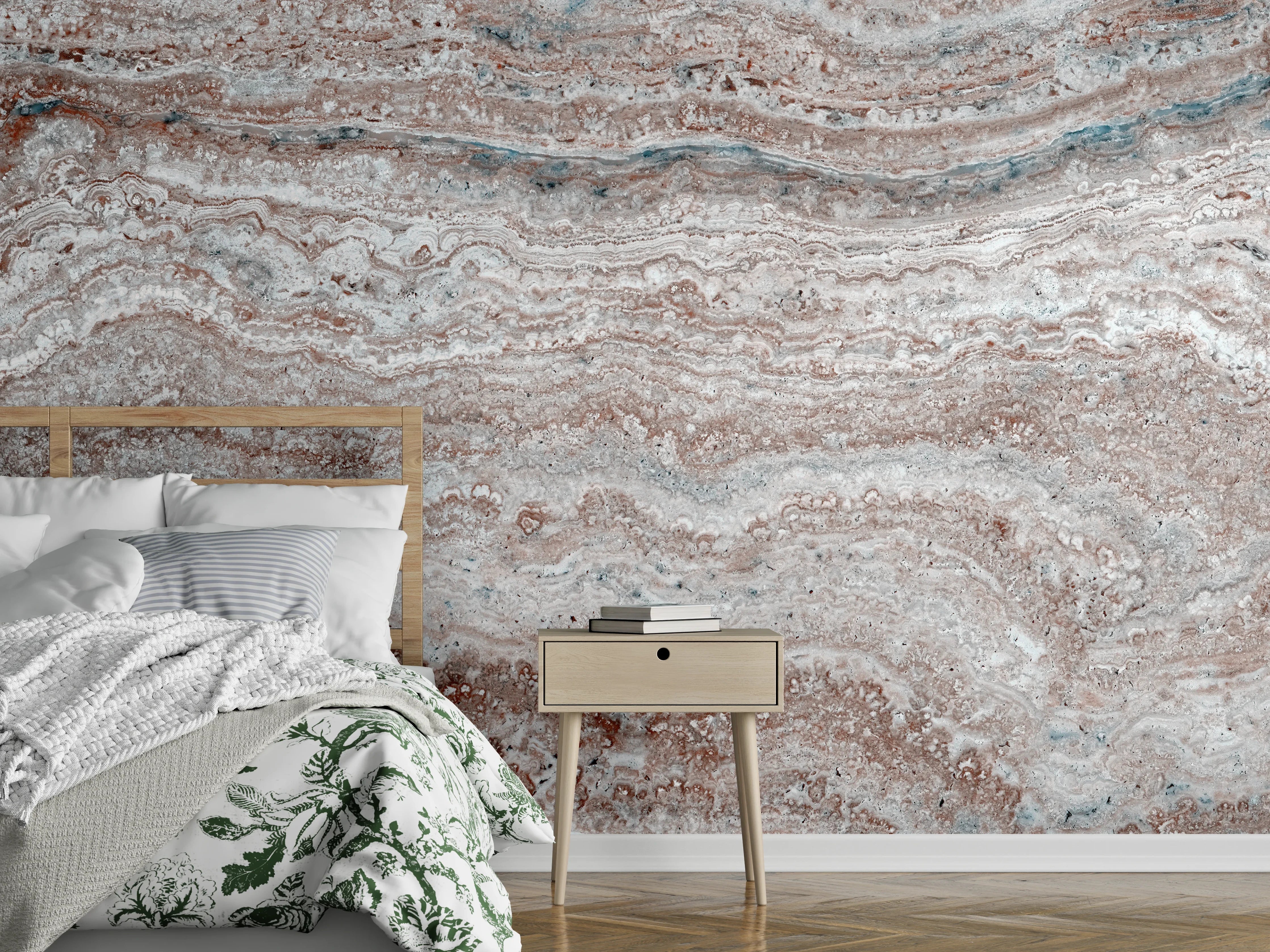 Wandverkleidung Schlafzimmer - Italienischer Marmor Hintergrund