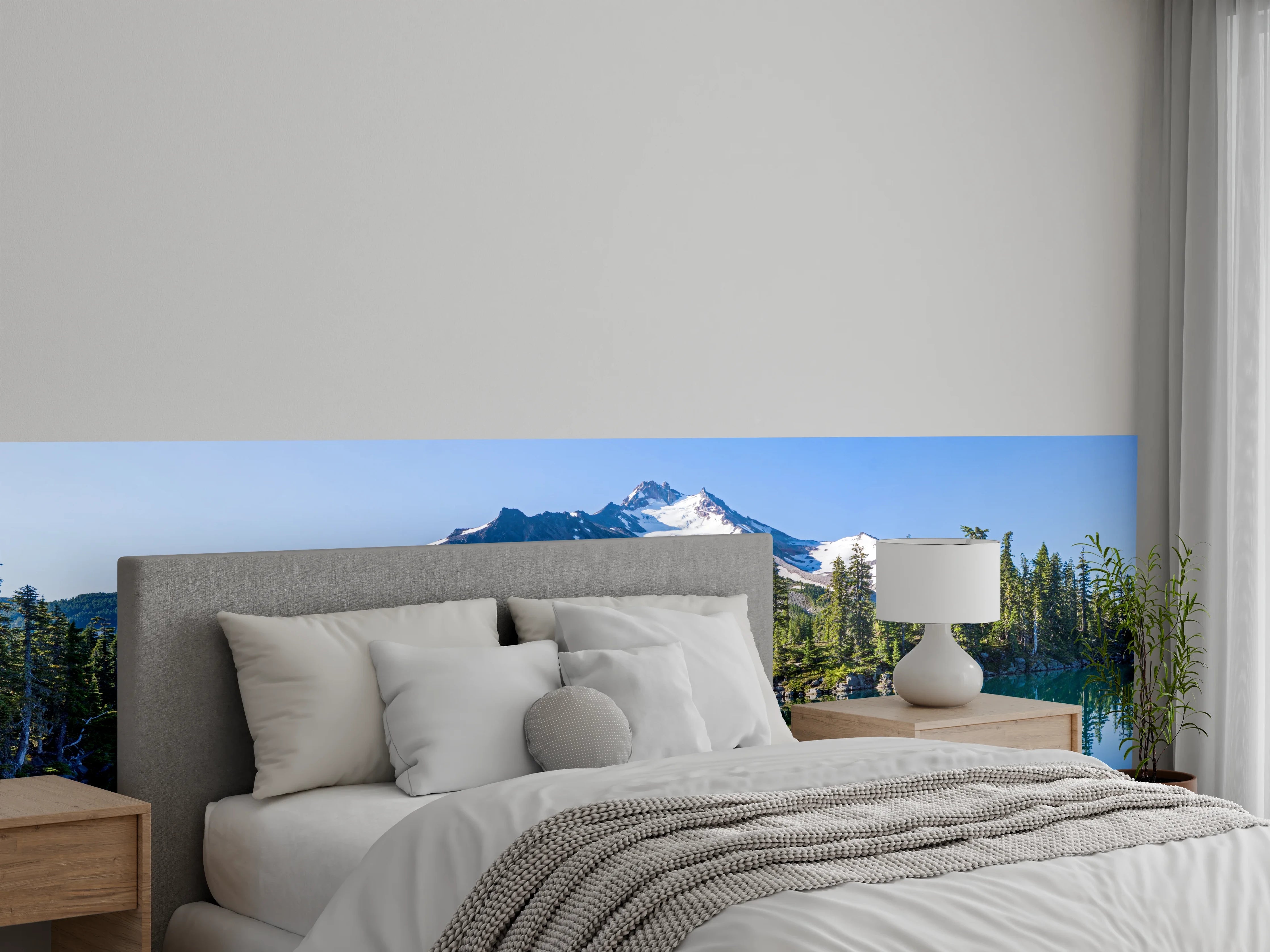 Wandverkleidung Schlafzimmer - Jefferson Park spiegelnd im Morgenlicht