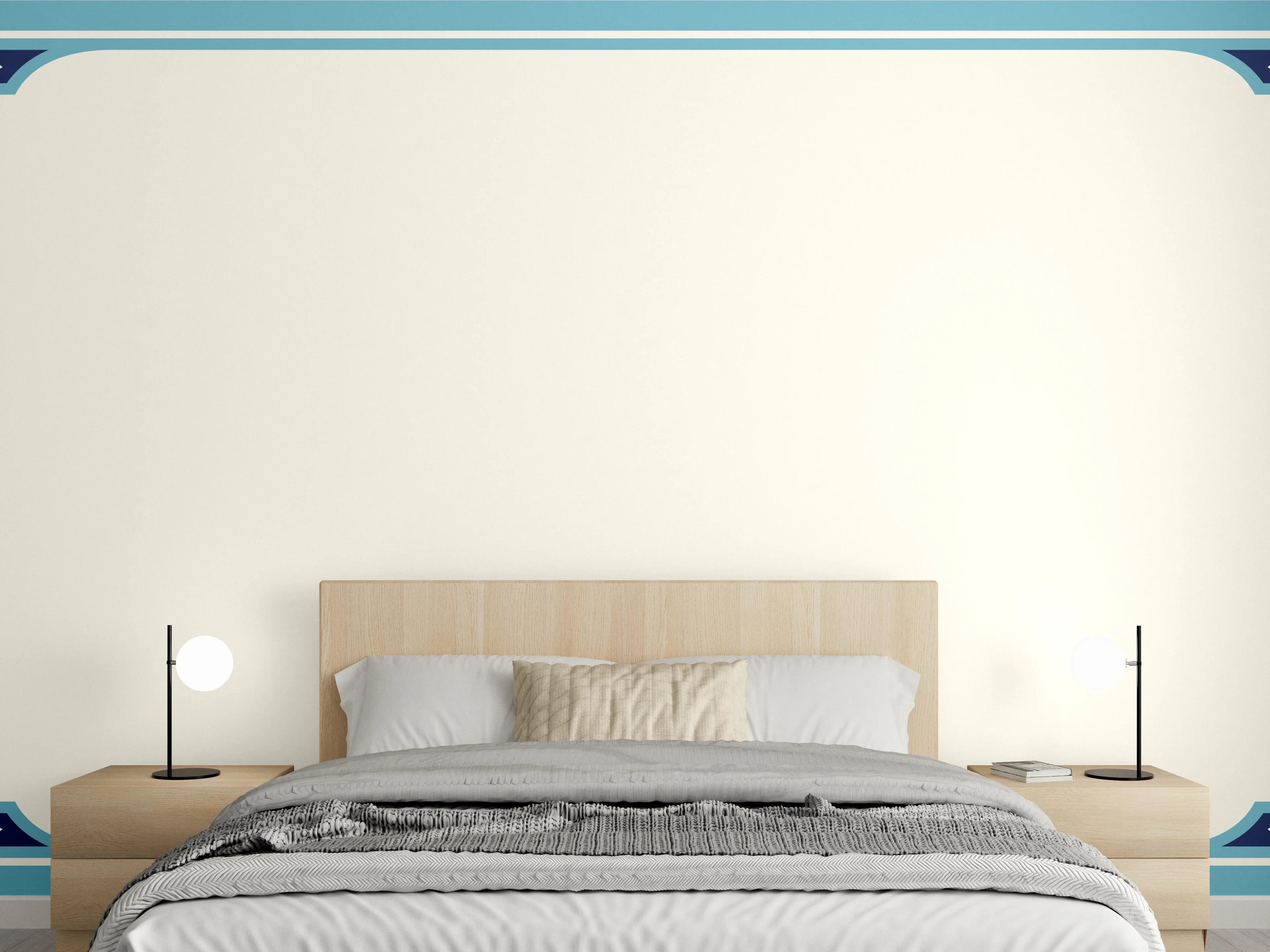 Wandverkleidung Schlafzimmer - Kalligraphie Platzhalter