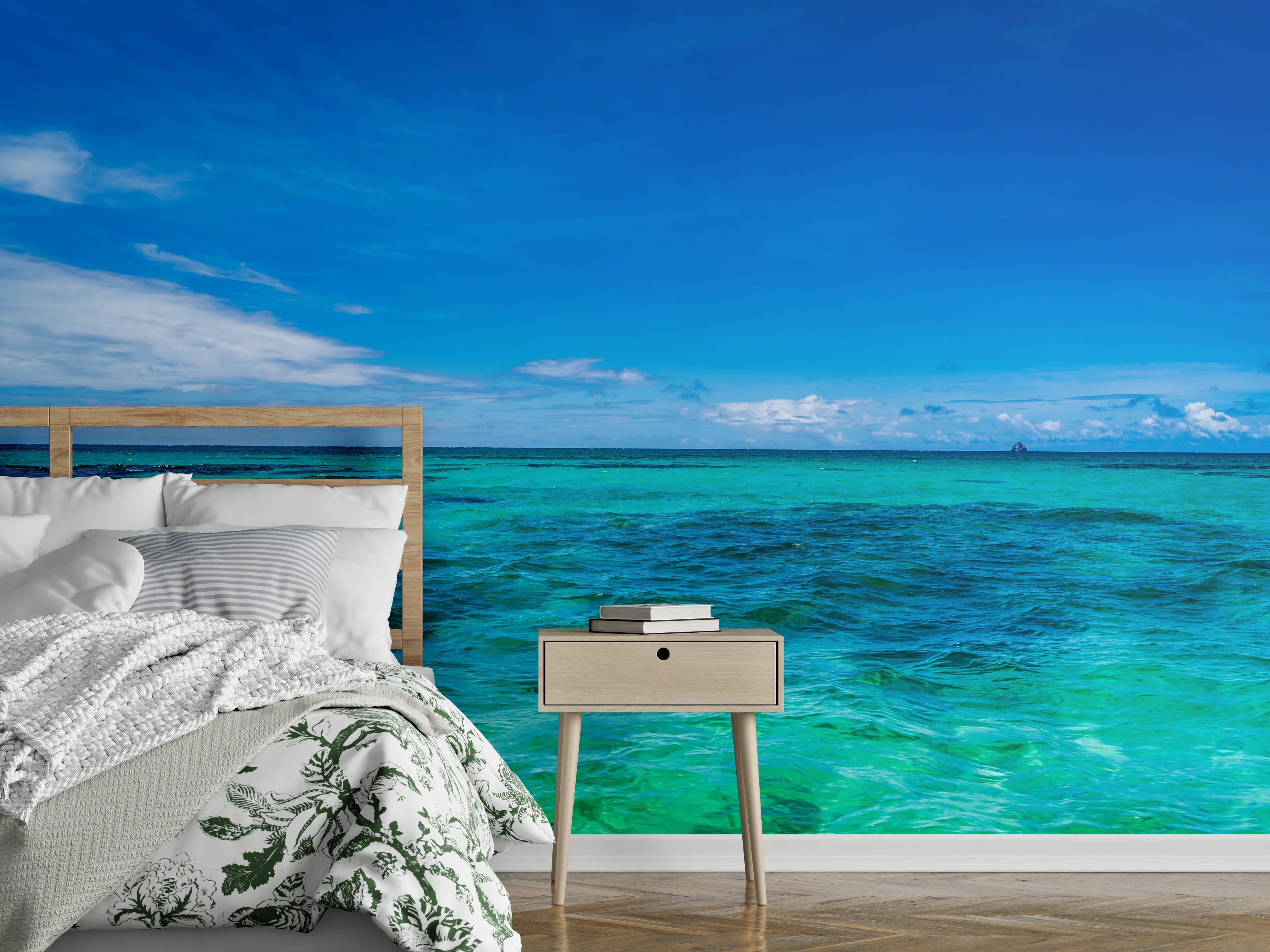 Wandverkleidung Schlafzimmer - Karibische Meereslandschaft Wanddekor