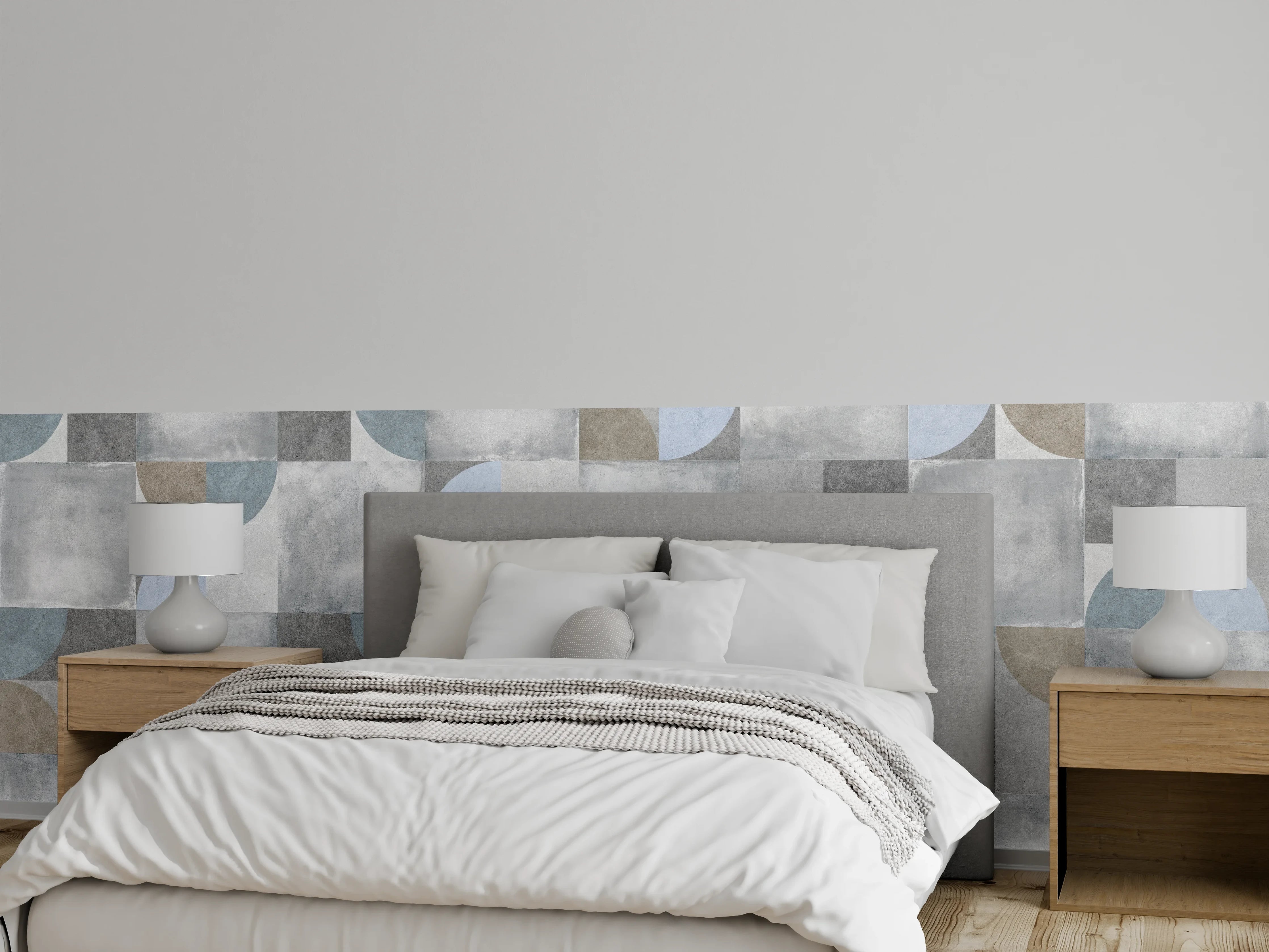 Wandverkleidung Schlafzimmer - Karierter Keramik Hintergrund