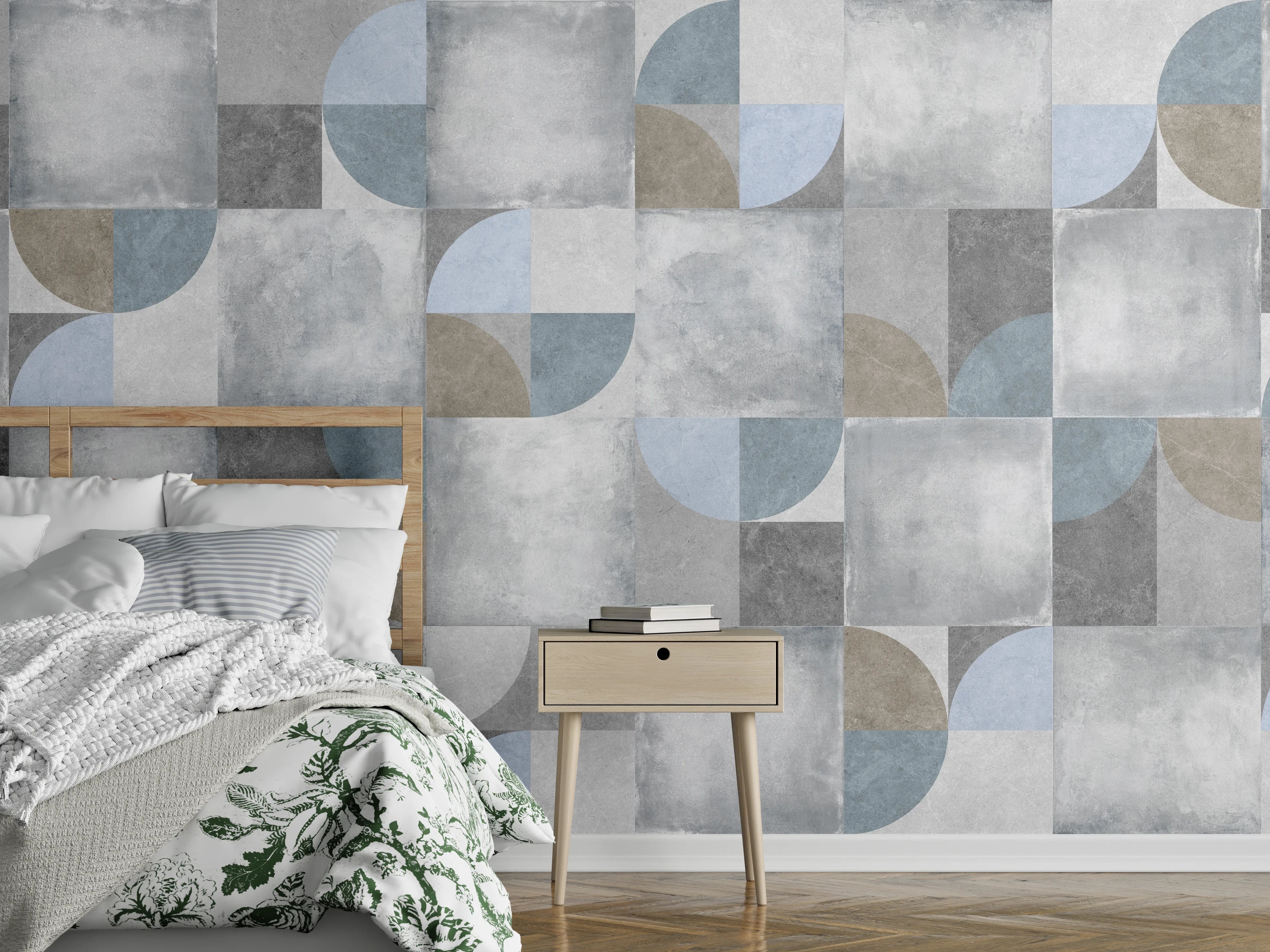 Wandverkleidung Schlafzimmer - Karierter Keramik Hintergrund