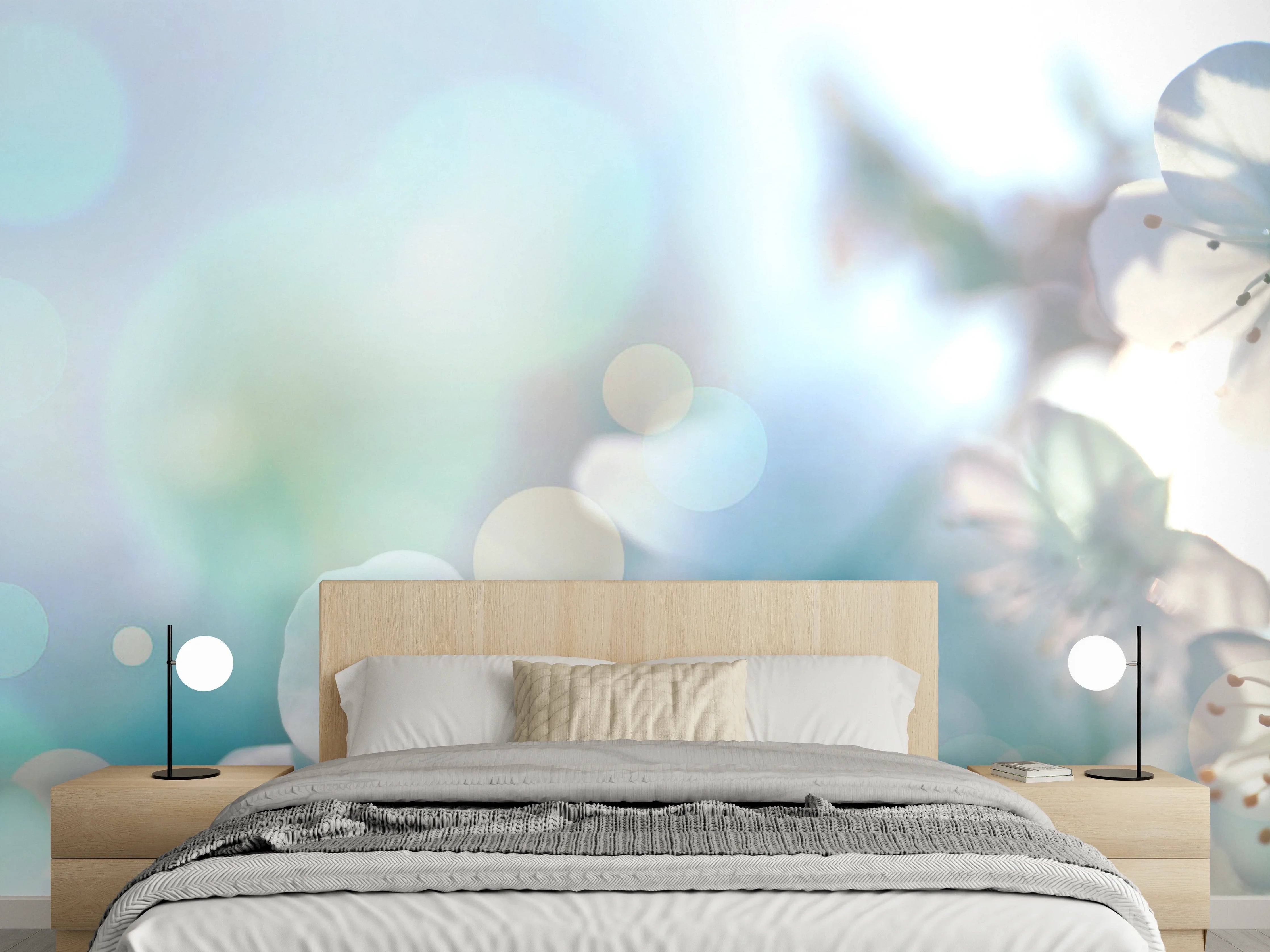 Wandverkleidung Schlafzimmer - Kirchbaum Frühlings-Blüten