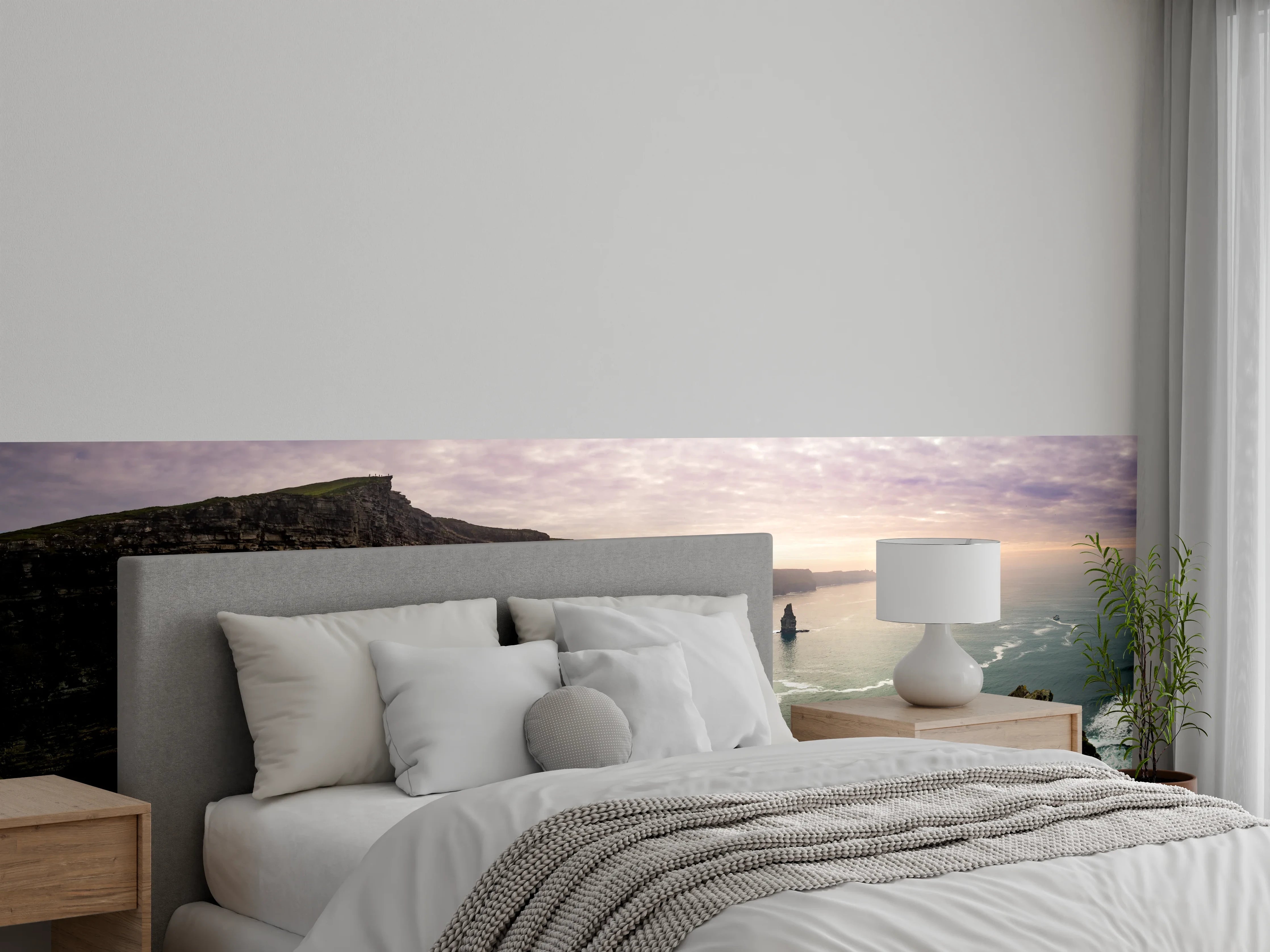 Wandverkleidung Schlafzimmer - Klippen an Irlands Atlantikküste Panorama