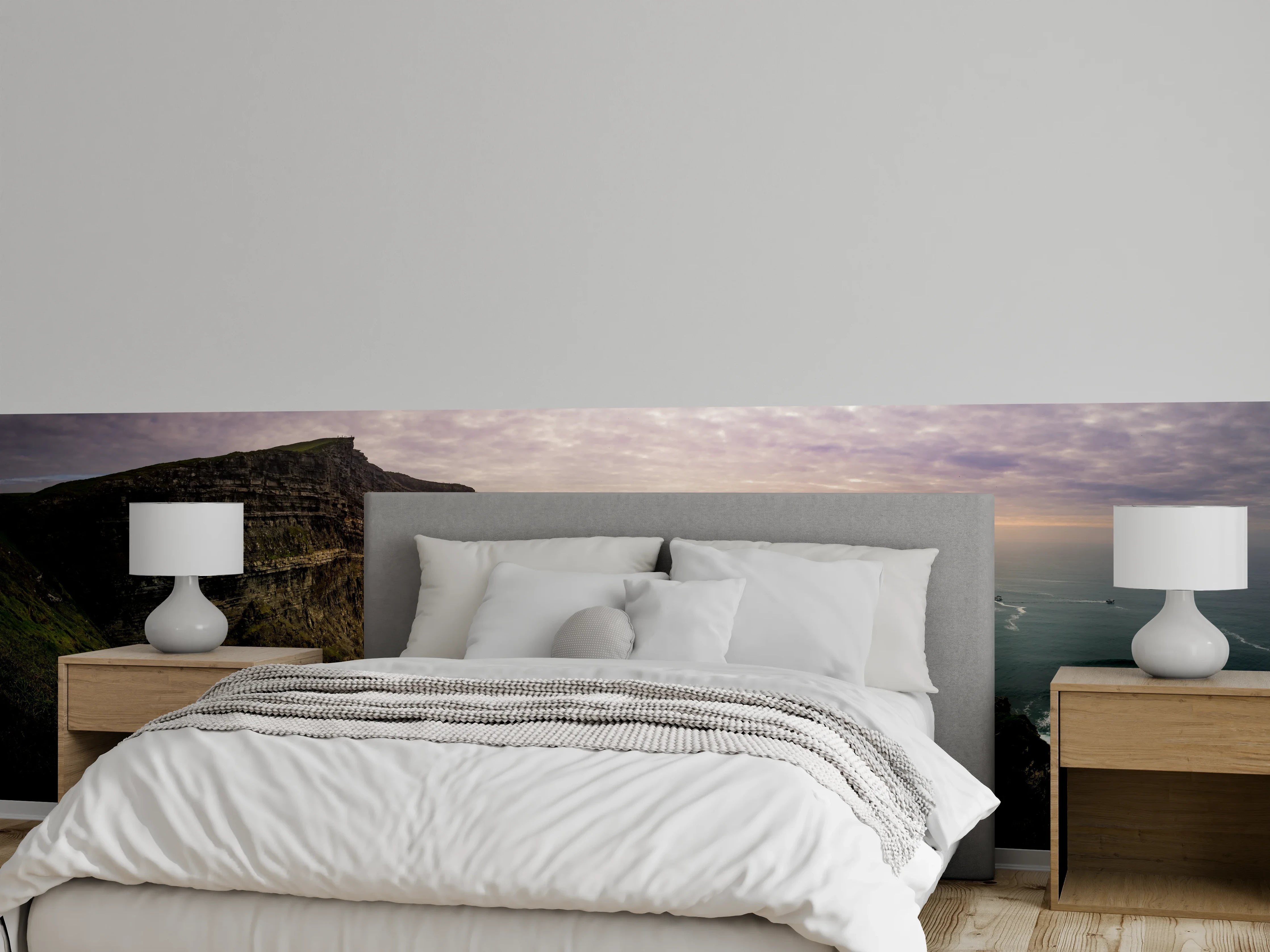 Wandverkleidung Schlafzimmer - Klippen an Irlands Atlantikküste Panorama