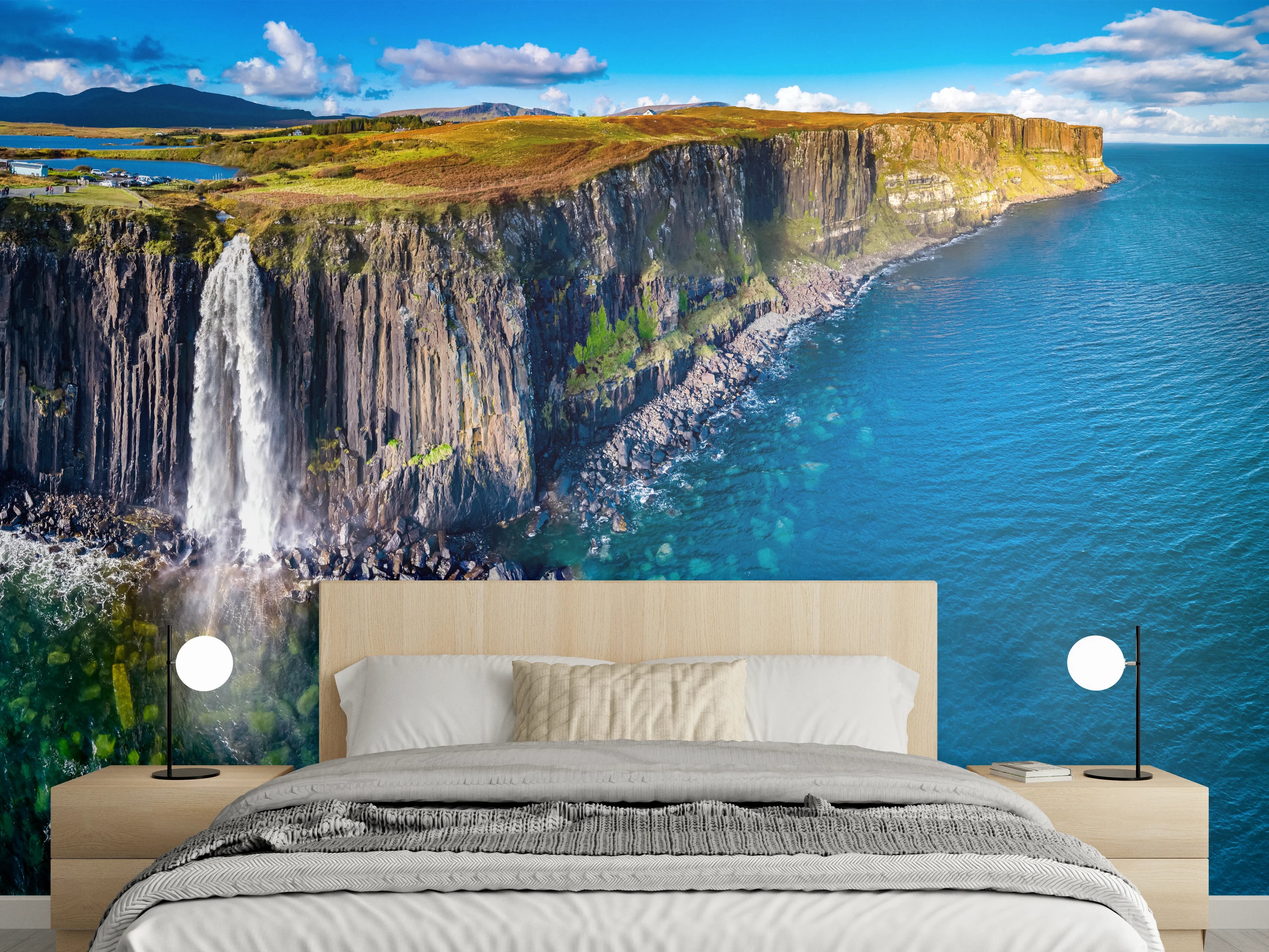 Wandverkleidung Schlafzimmer - Klippen von Staffin - Schottland