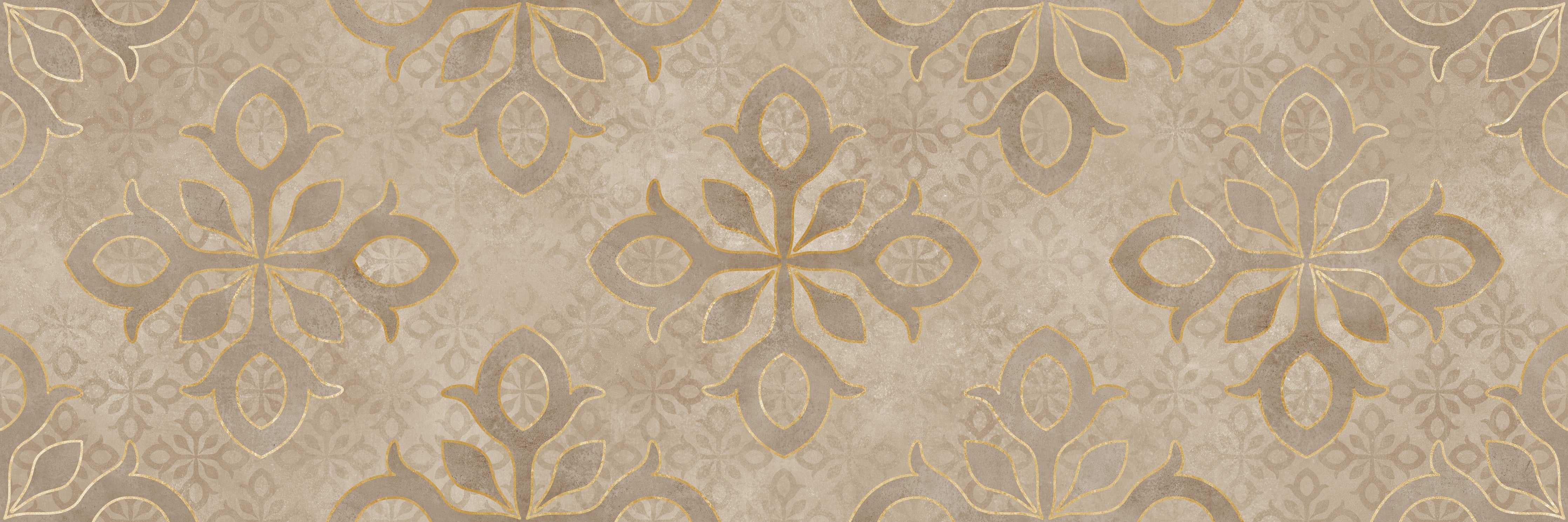 Wandverkleidung Schlafzimmer-Königliches Ornament Muster 