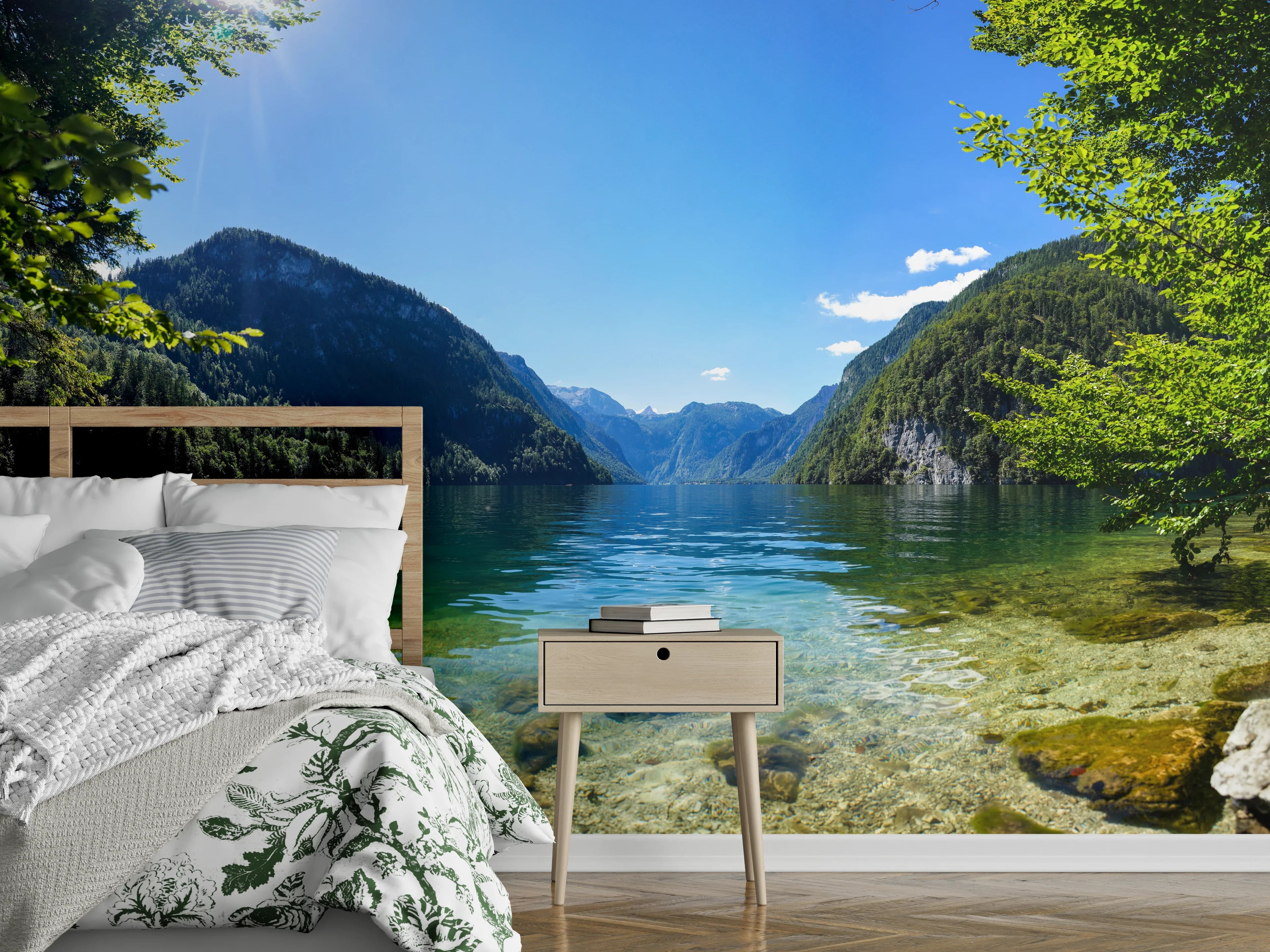 Wandverkleidung Schlafzimmer - Königsee & Berge in Alpen