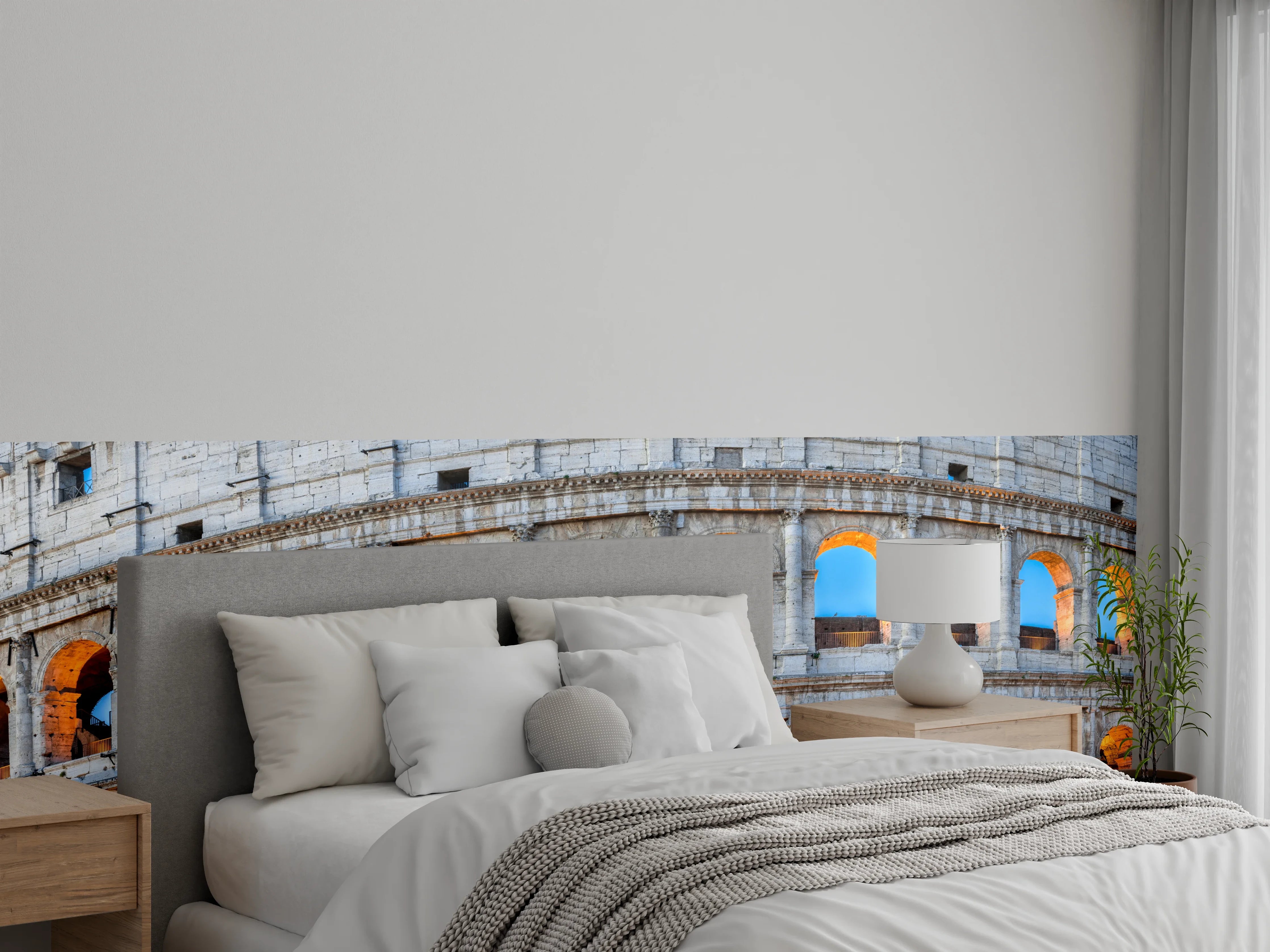 Wandverkleidung Schlafzimmer - Kolosseum Rom Abendlicht