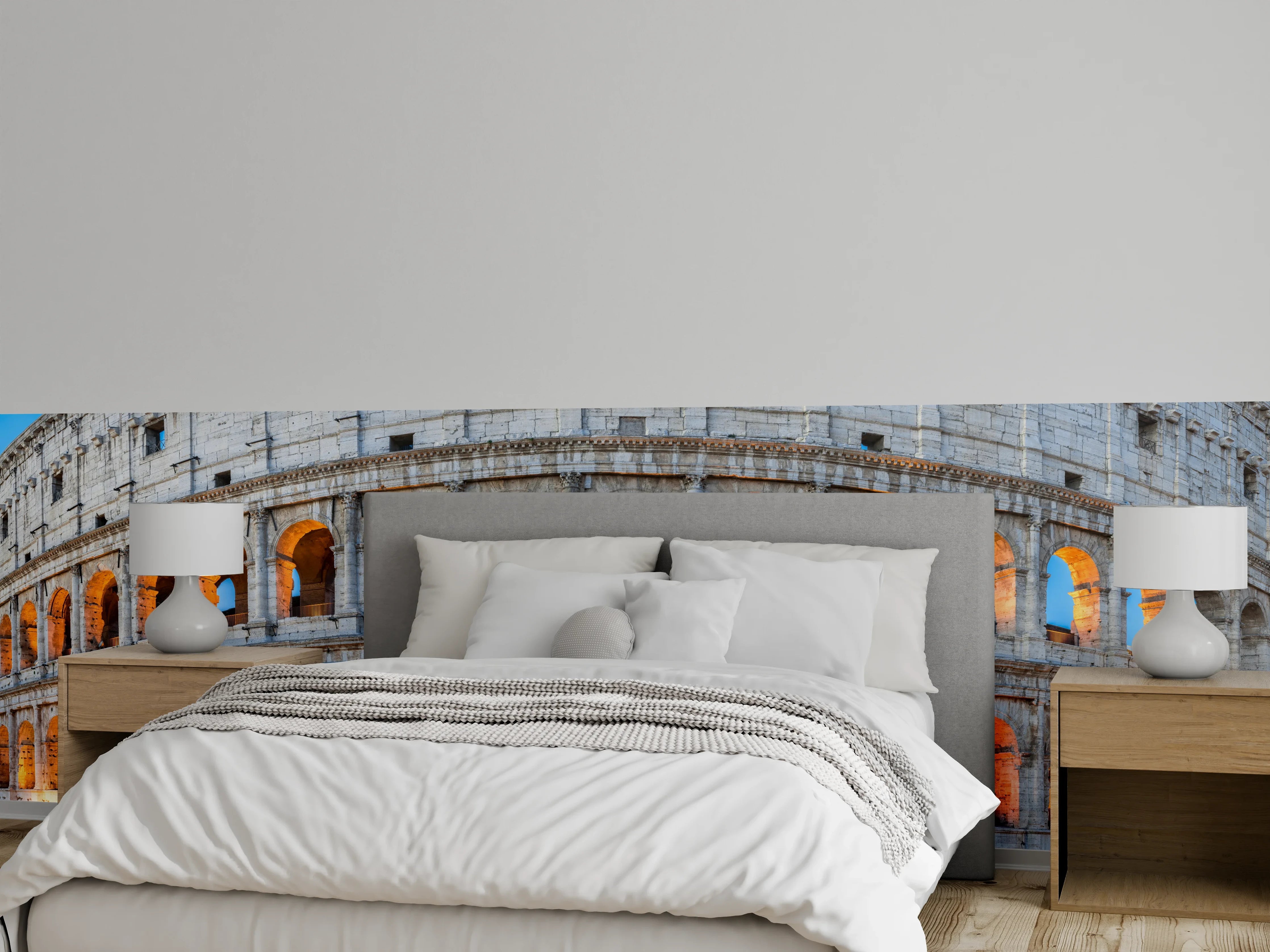 Wandverkleidung Schlafzimmer - Kolosseum Rom Abendlicht