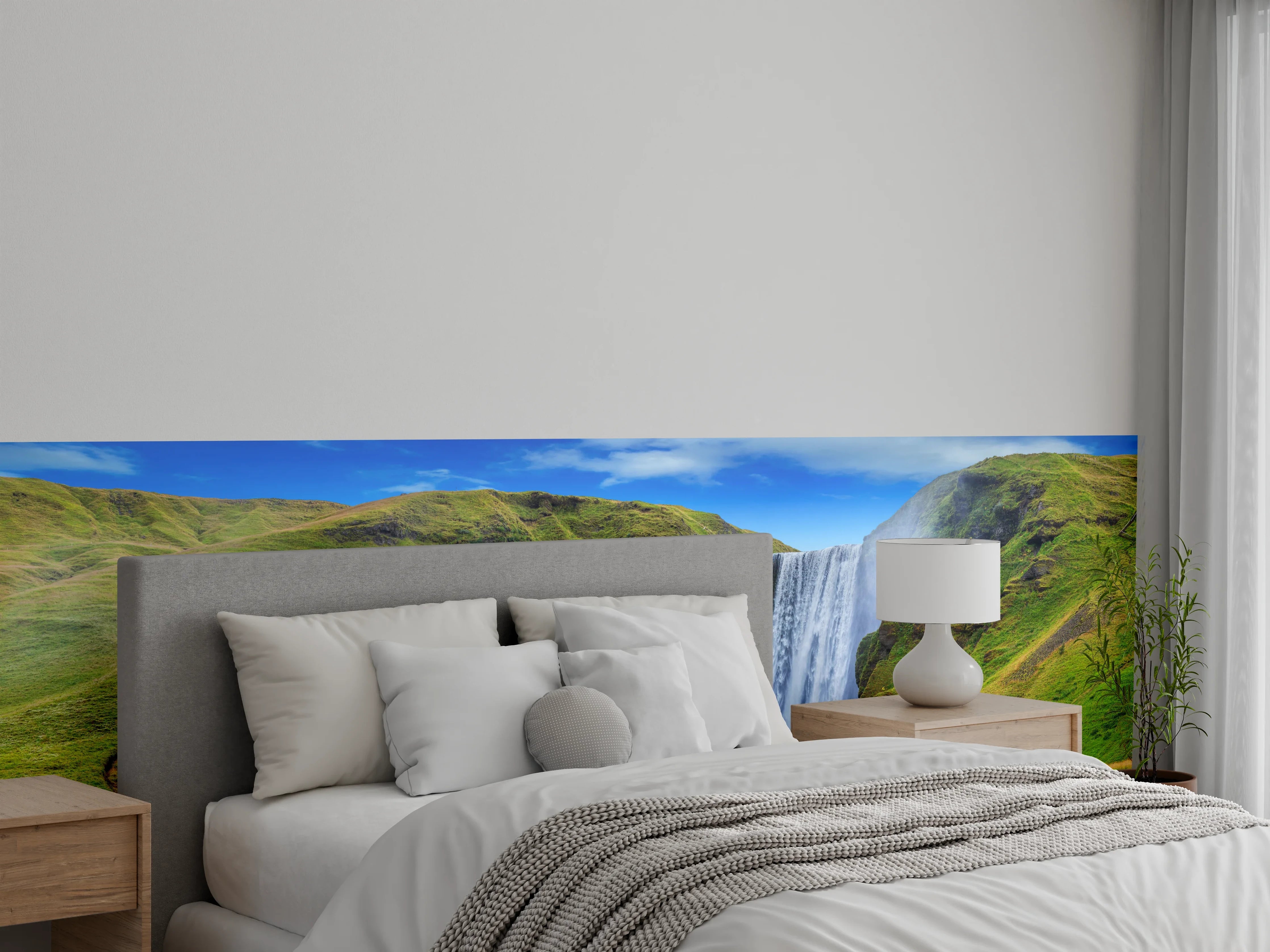 Wandverkleidung Schlafzimmer - Kraftvoller Wasserfall