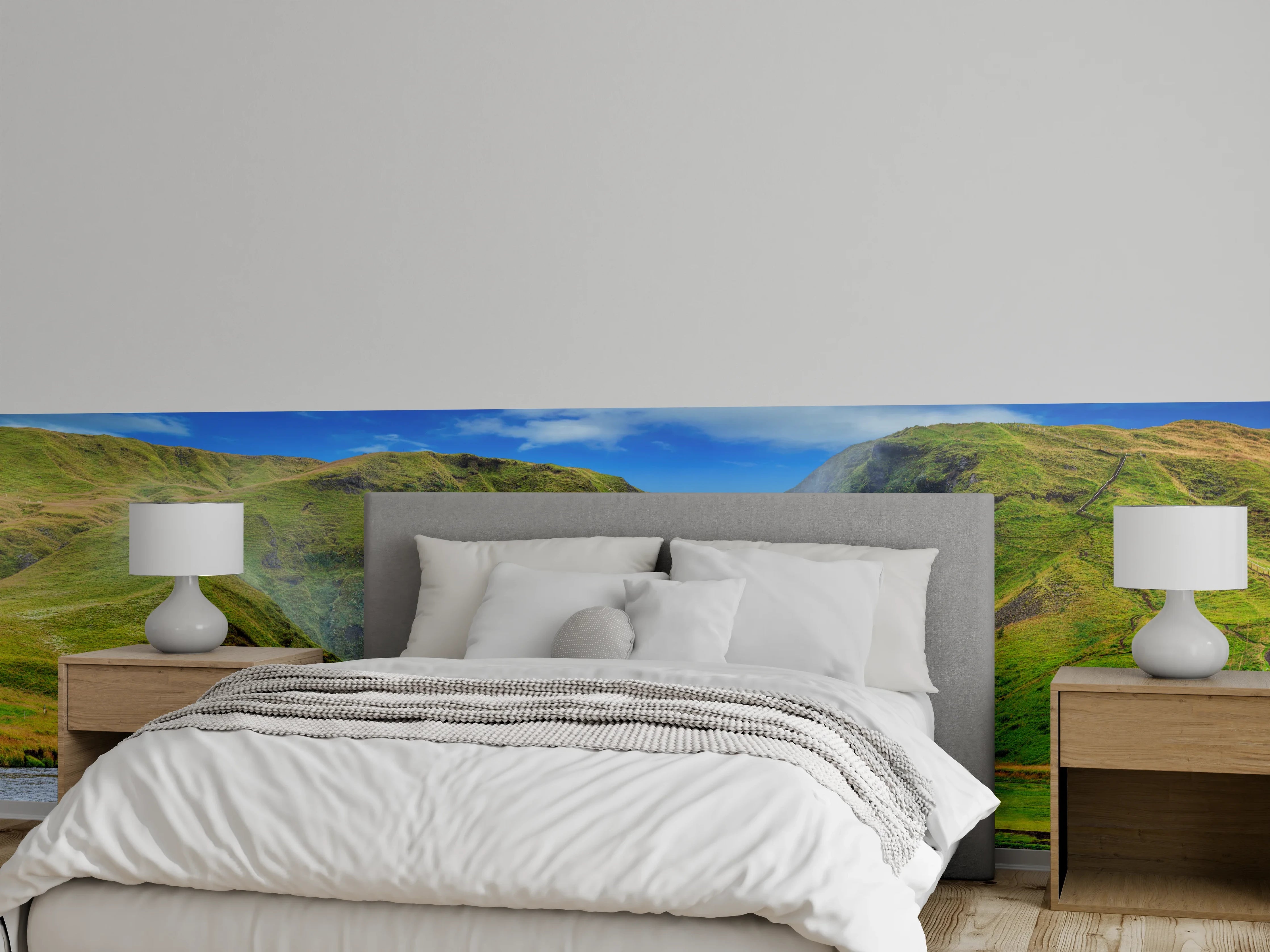 Wandverkleidung Schlafzimmer - Kraftvoller Wasserfall