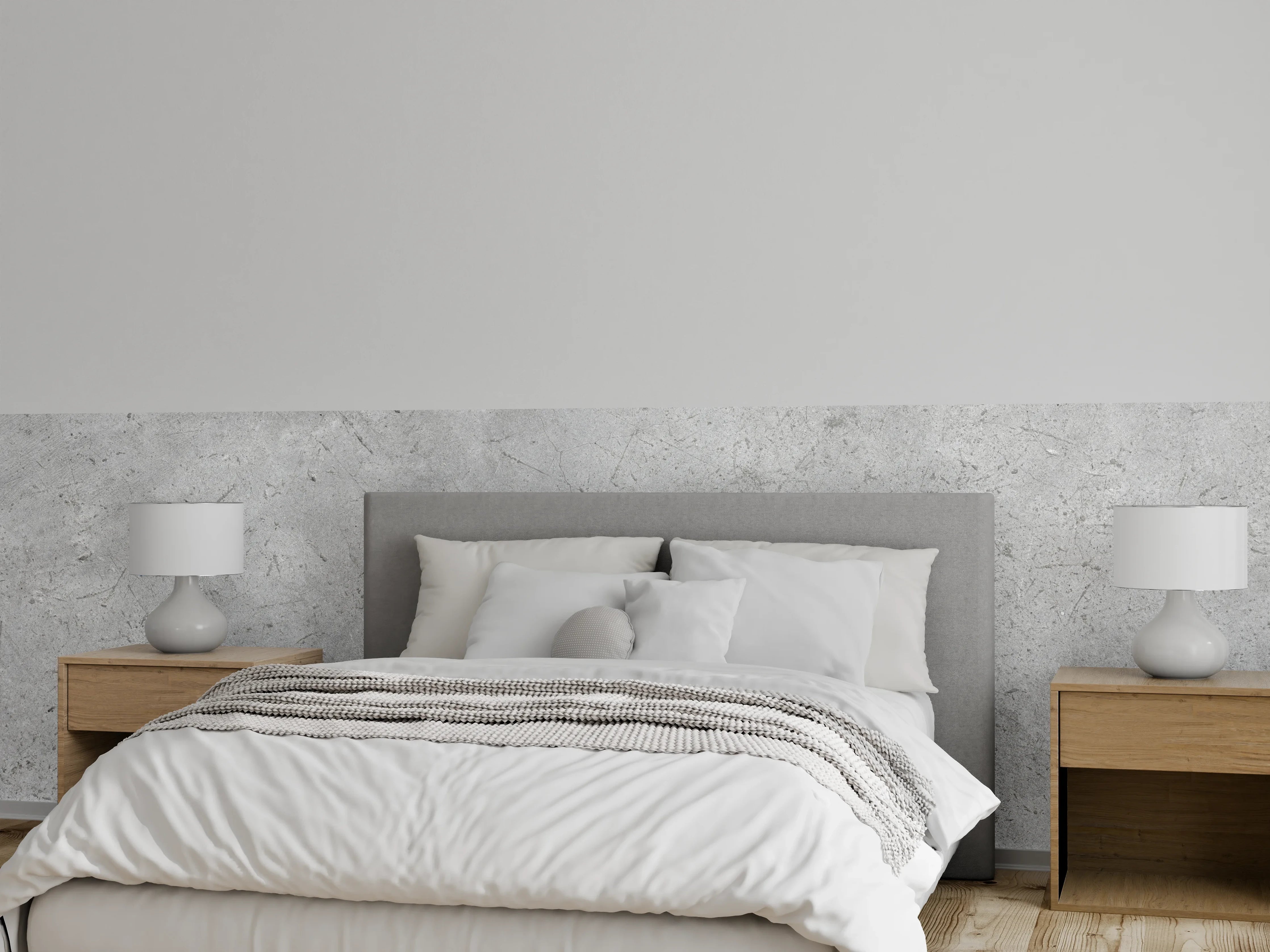 Wandverkleidung Schlafzimmer - Kratzige graue Betonwand