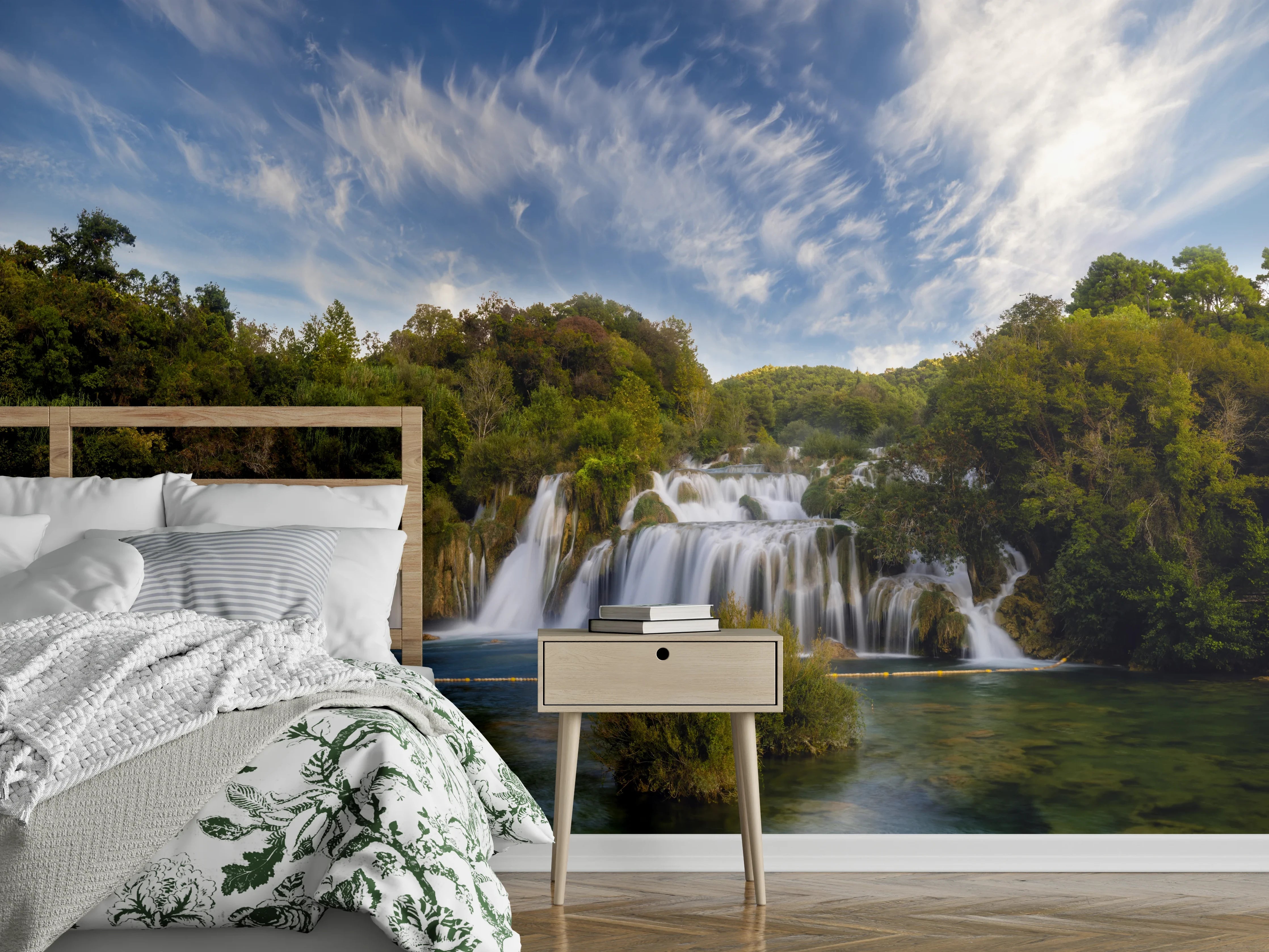 Wandverkleidung Schlafzimmer - Krka-Nationalpark-Panorama